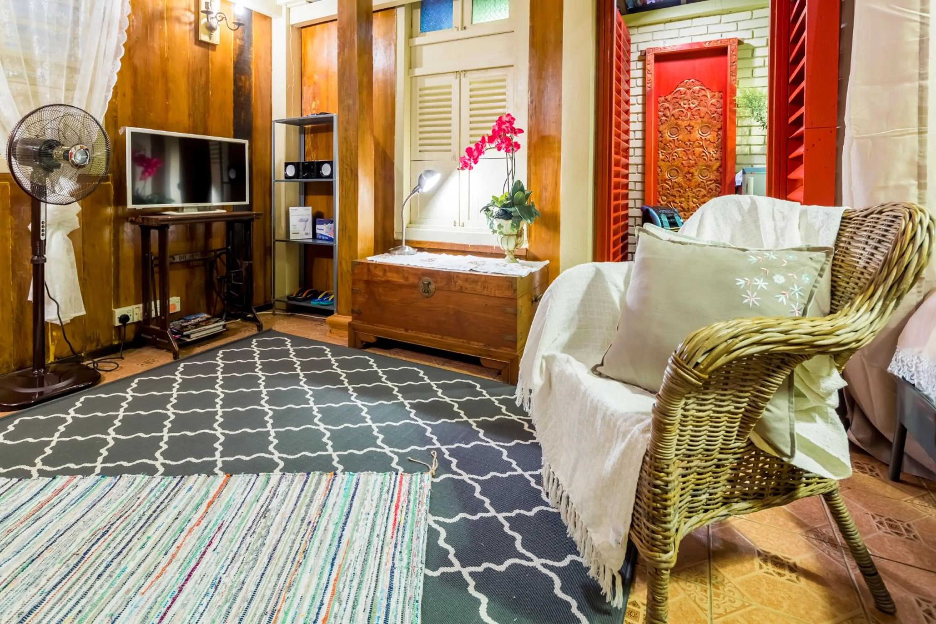 Living room, Bed in Classic Malay House in KL City Centre