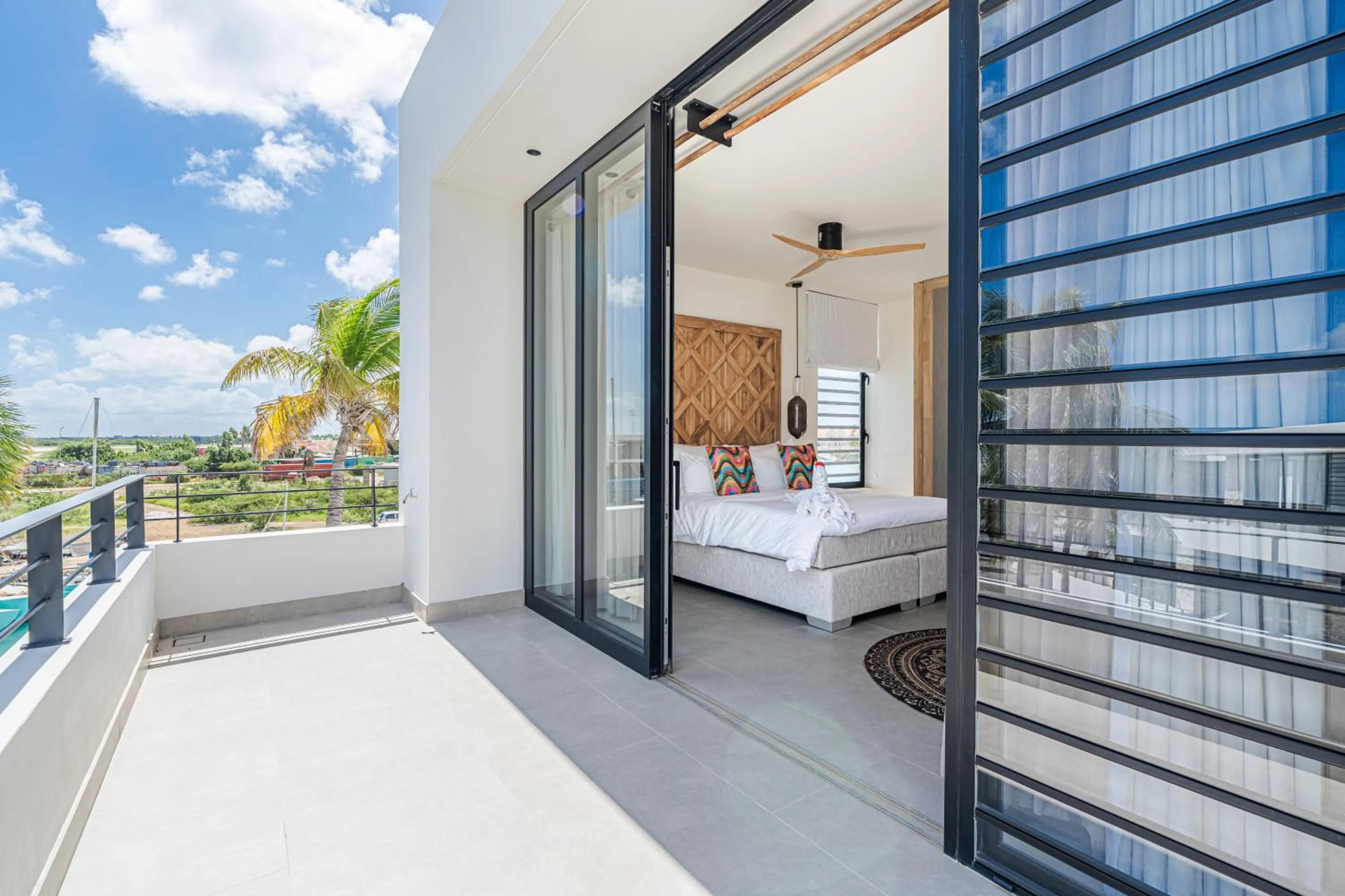 View (from property/room), Bed in Van der Valk Plaza Beach & Dive Resort Bonaire - ALL INCLUSIVE