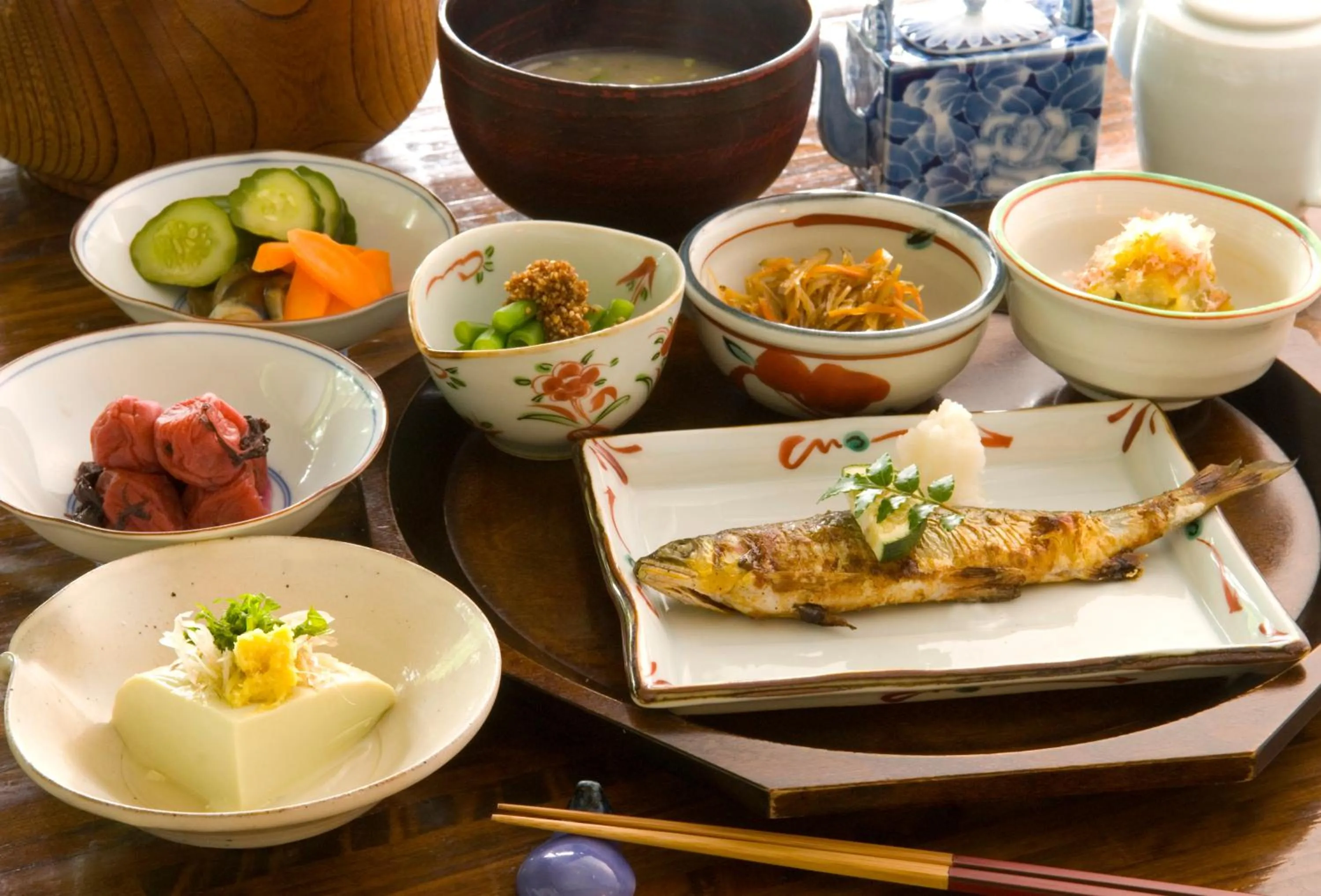 Breakfast in Yufuin Onsen Auberge Kunugiya