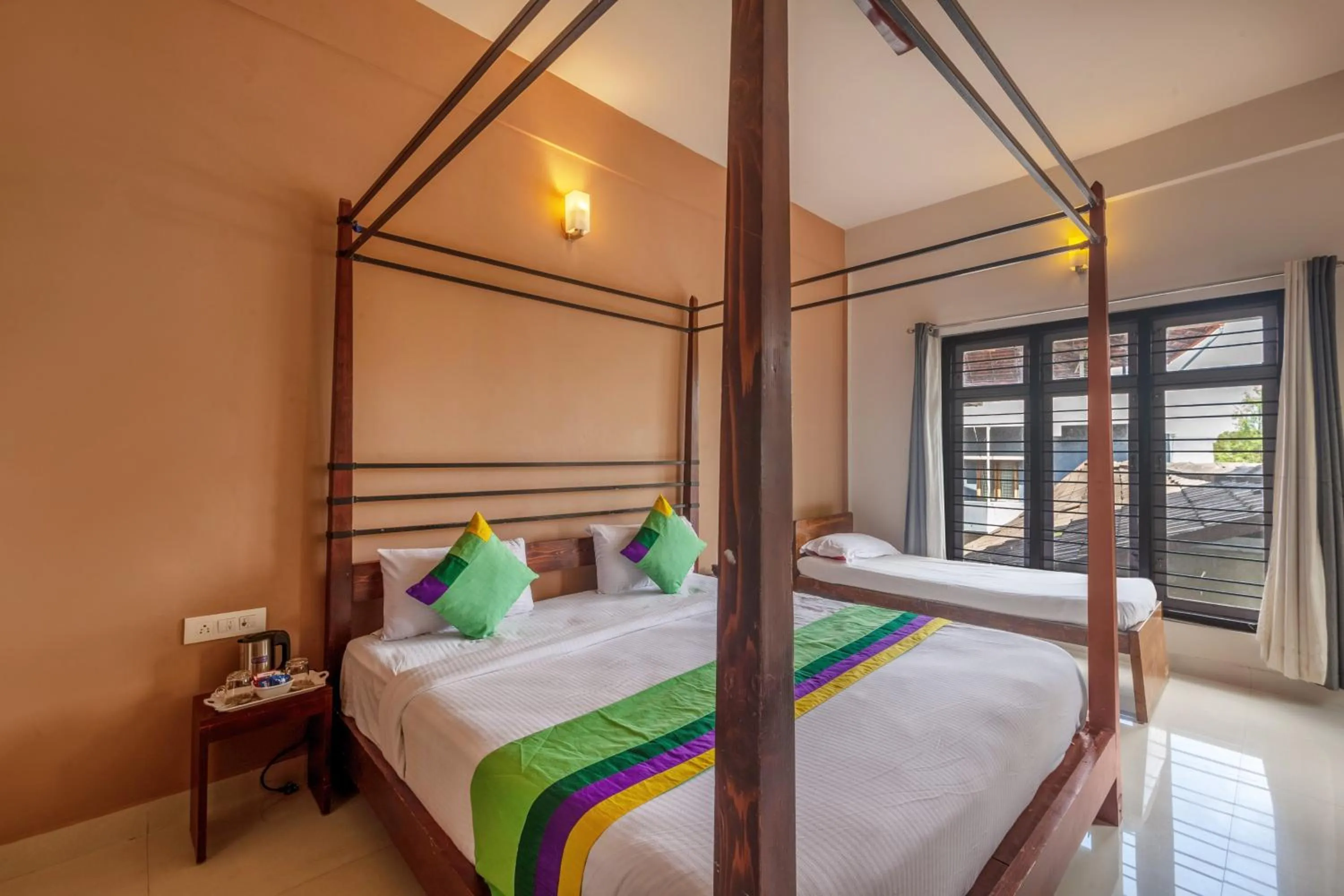 Bedroom, Bed in Treebo Vrindavan, 3 Km From Madikeri Fort