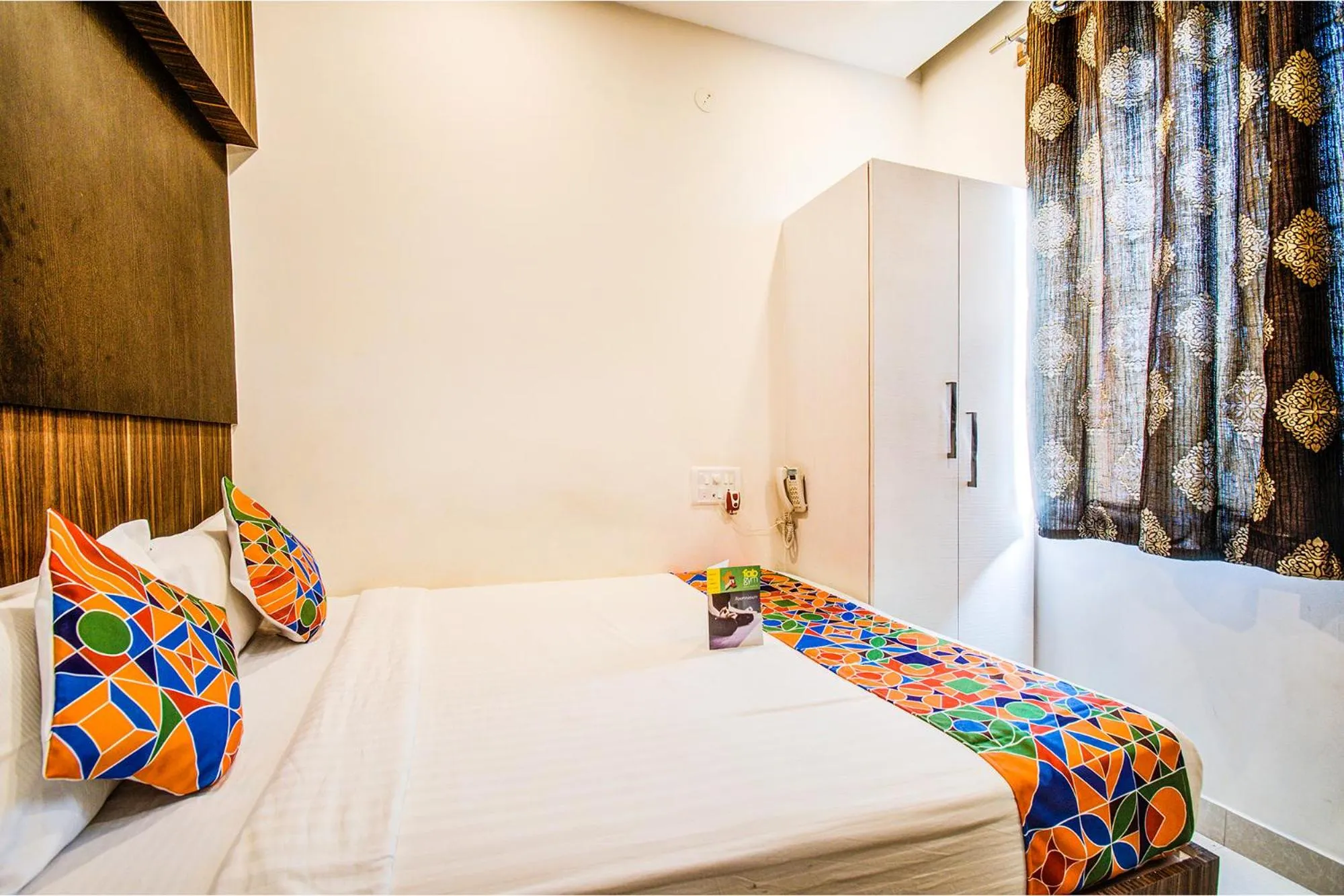 View (from property/room), Bed in FabHotel Corporate Crown - Nr Jyoti Nivas University