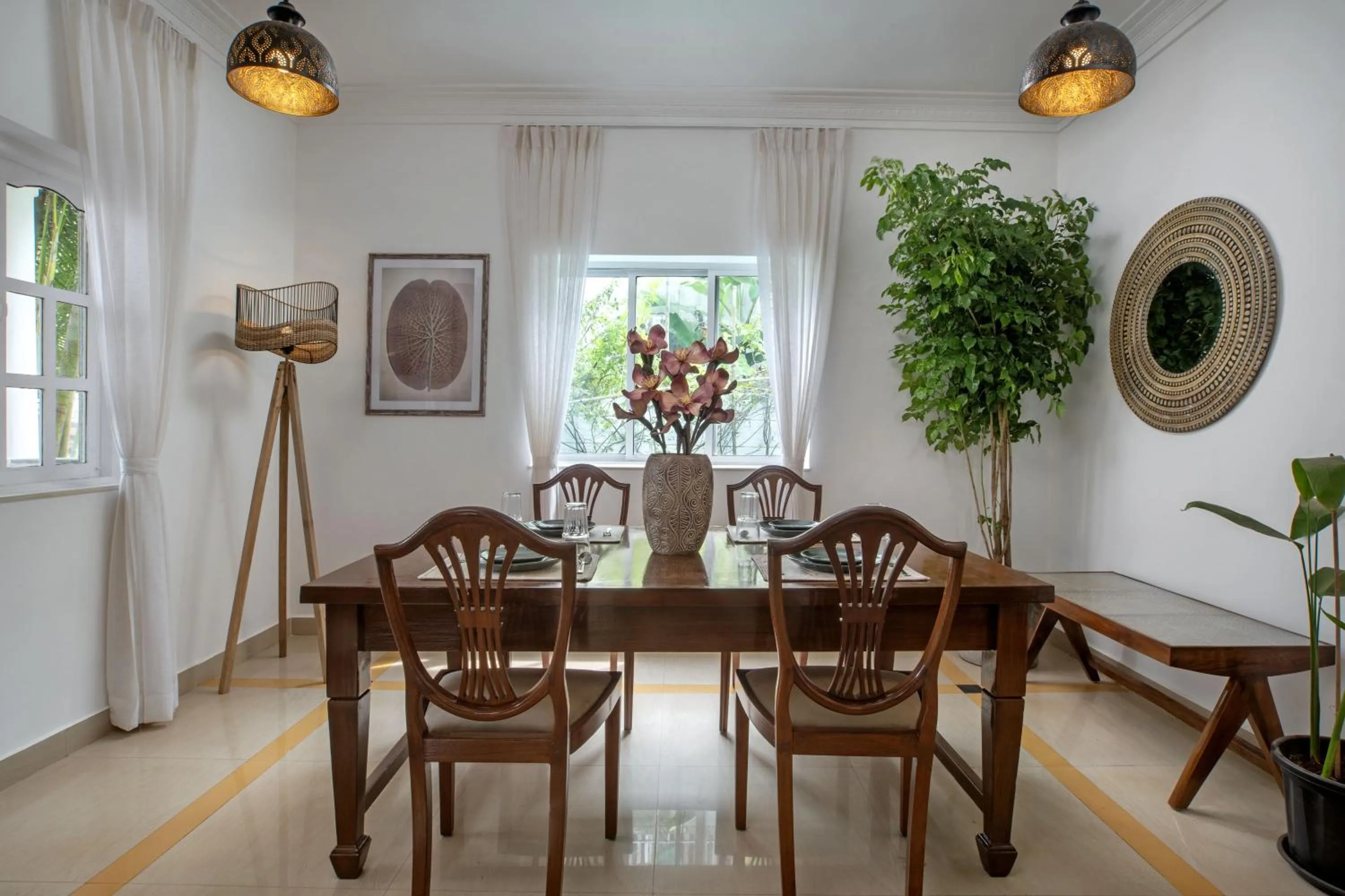 Dining area in LaRiSa Resort, Morjim