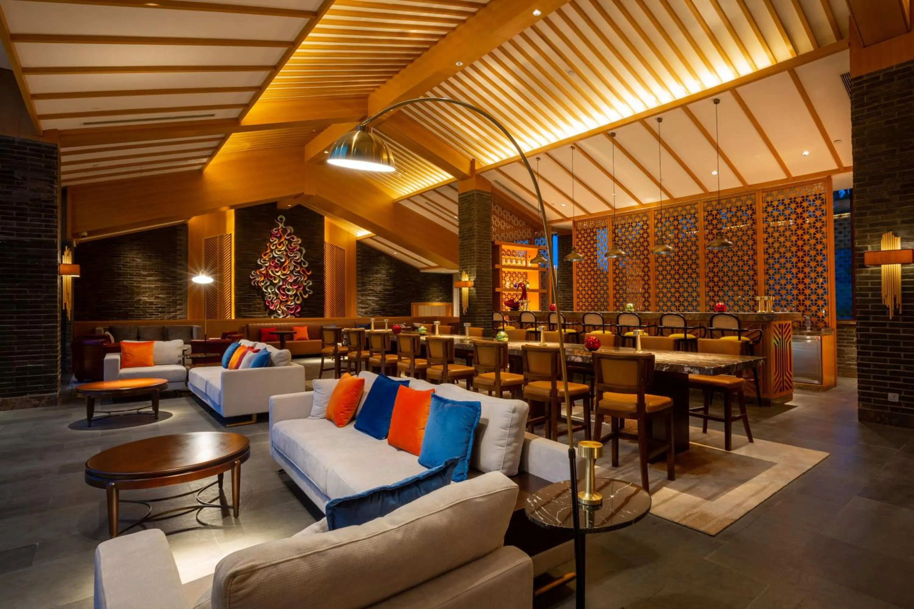 Lounge or bar in The View Hotel Changbai Mountain - MGallery Collection