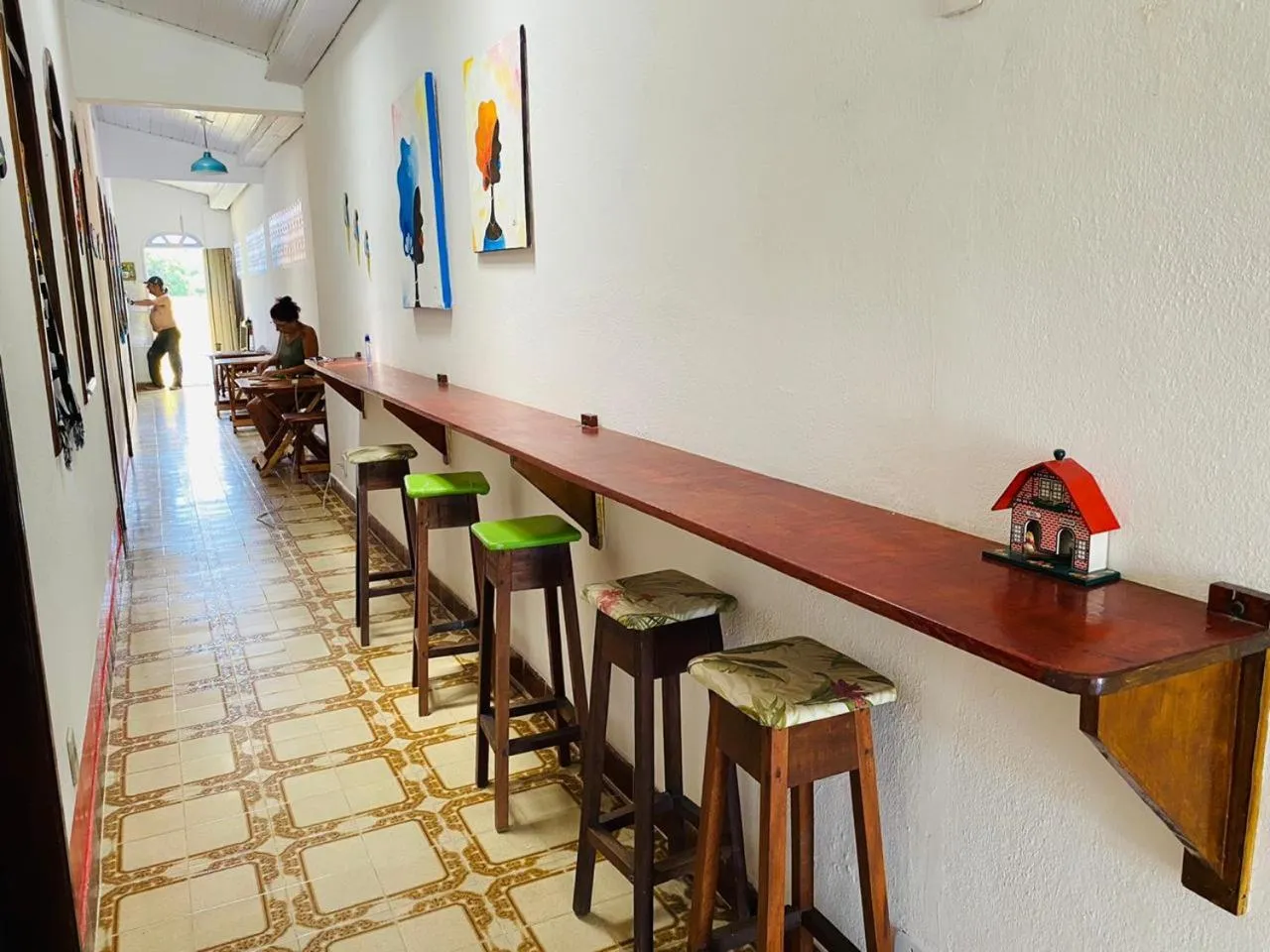 Seating area in Pousada Berimbau