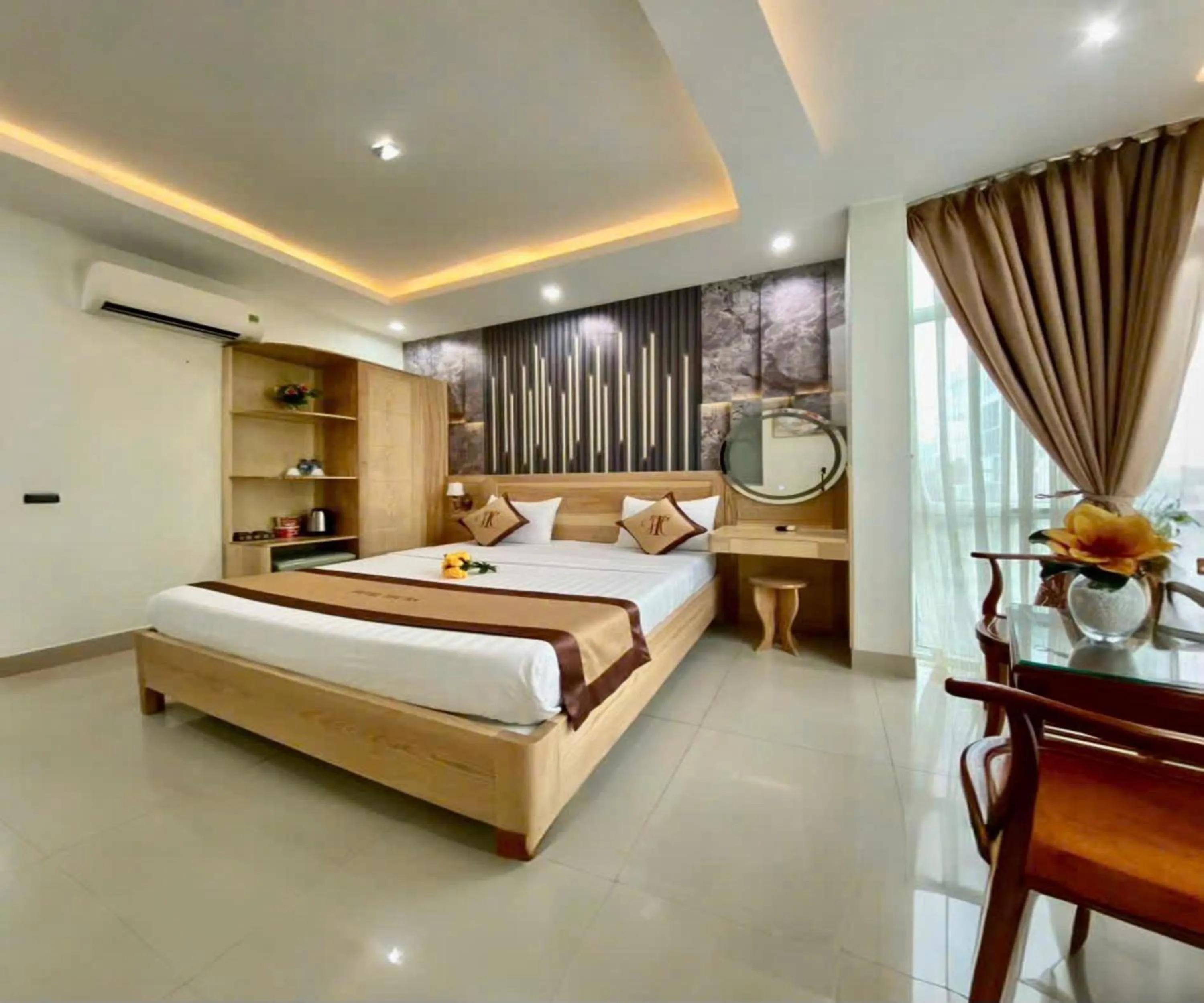 Bed in Thu Ha Airport Hotel