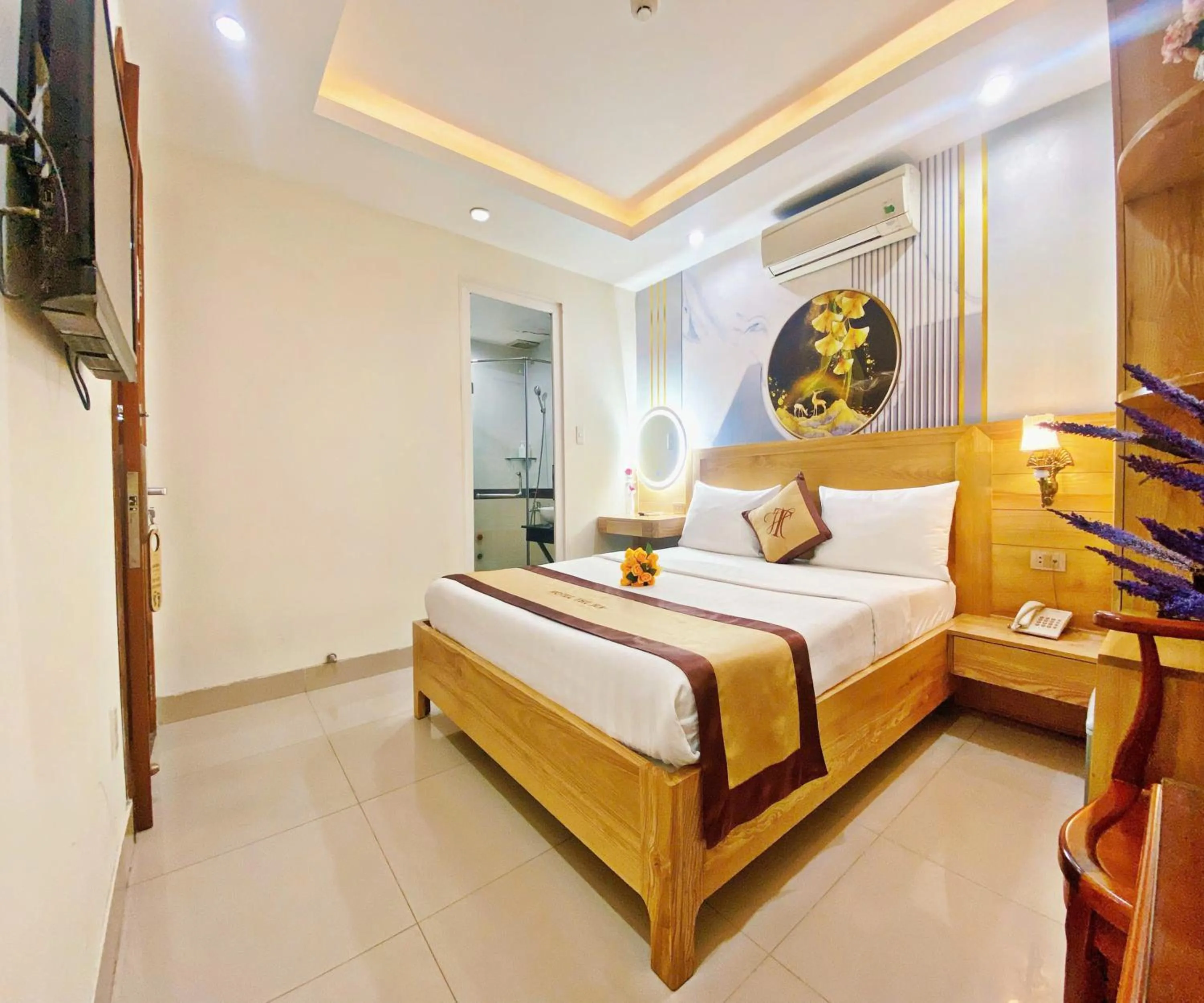 Bed in Thu Ha Airport Hotel