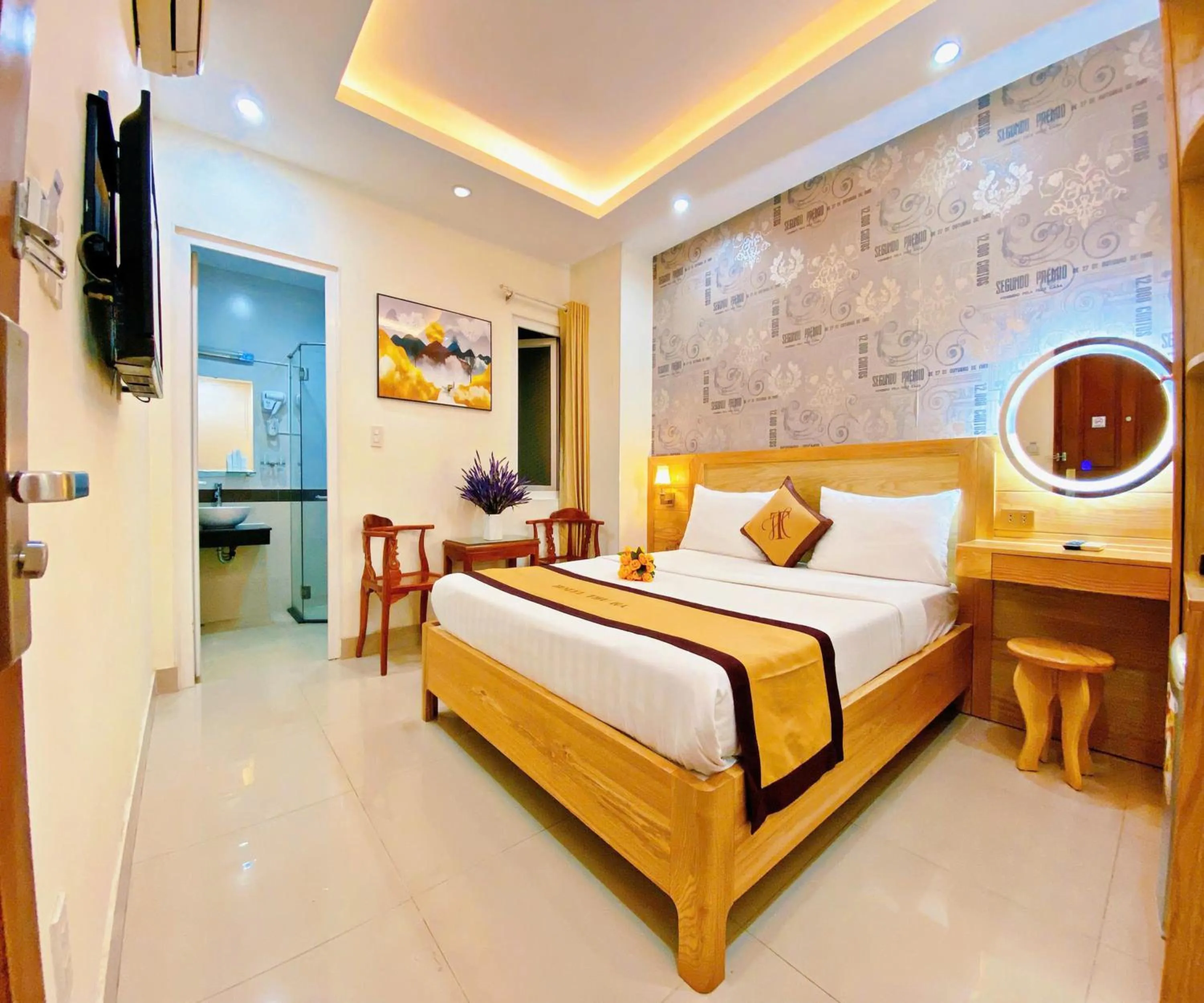 Bed in Thu Ha Airport Hotel