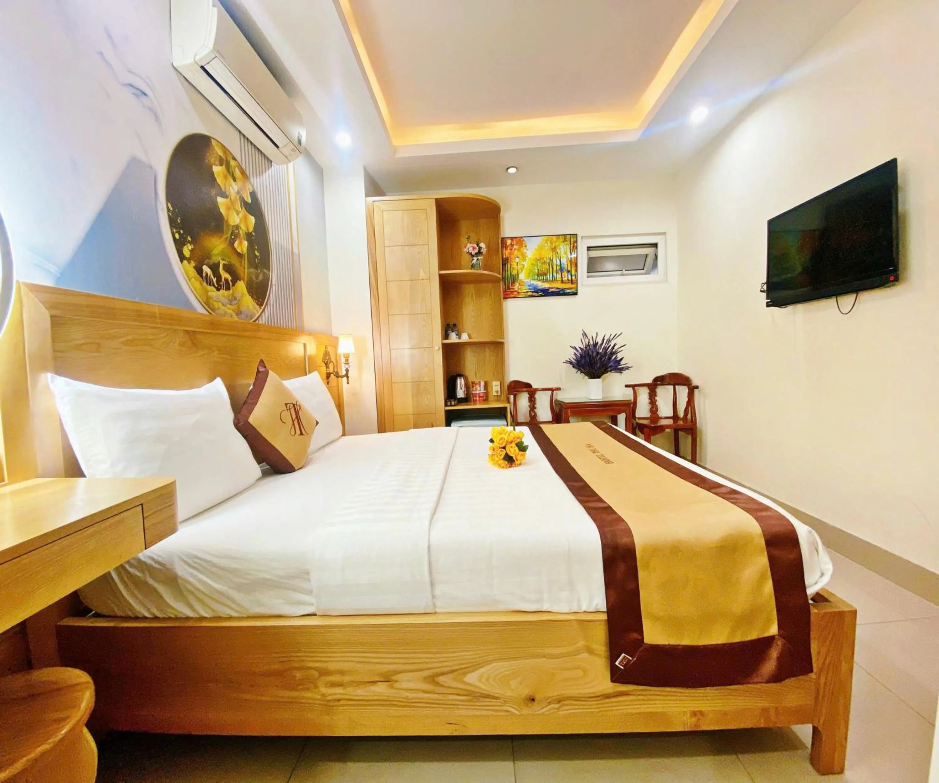 Bed in Thu Ha Airport Hotel