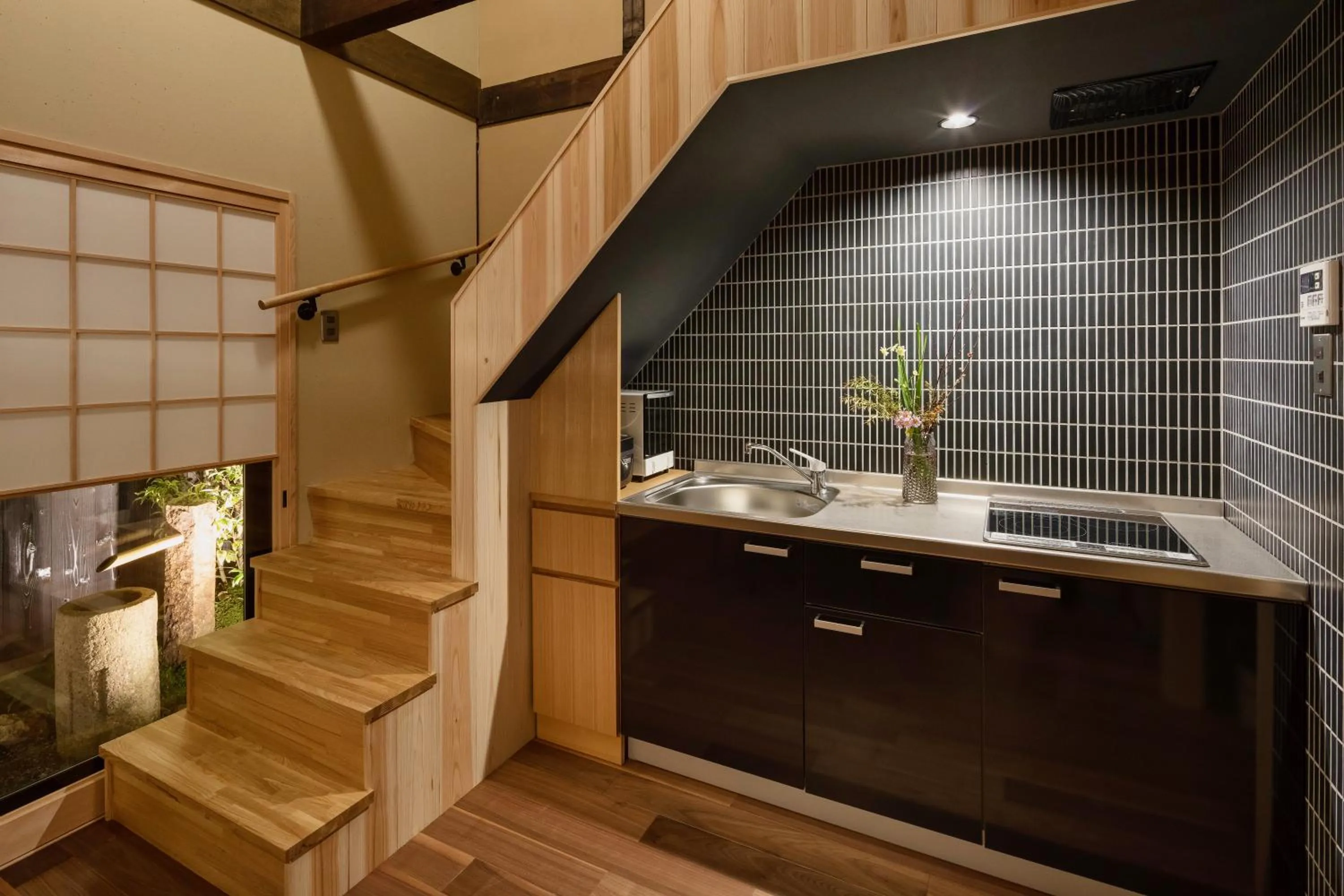 Kitchen or kitchenette in Ayaginu Machiya House