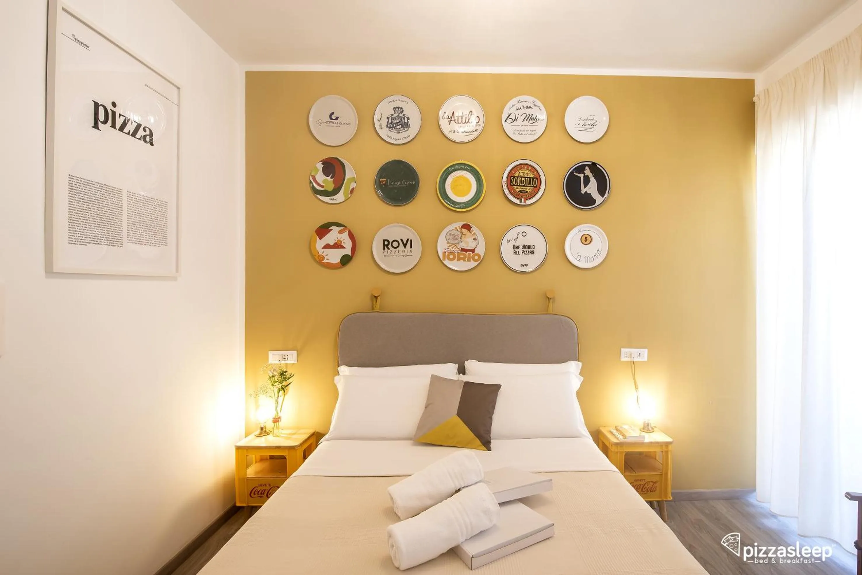 Bed in PizzaSleep B&B