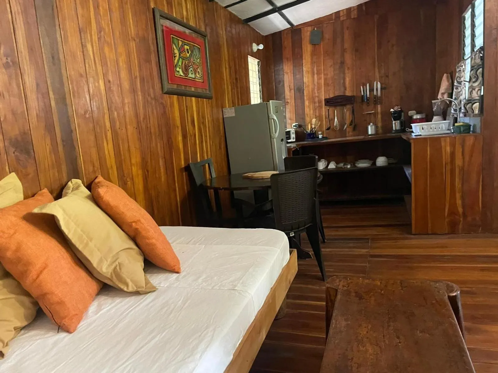 Living room, Bed in Beach Cabinas
