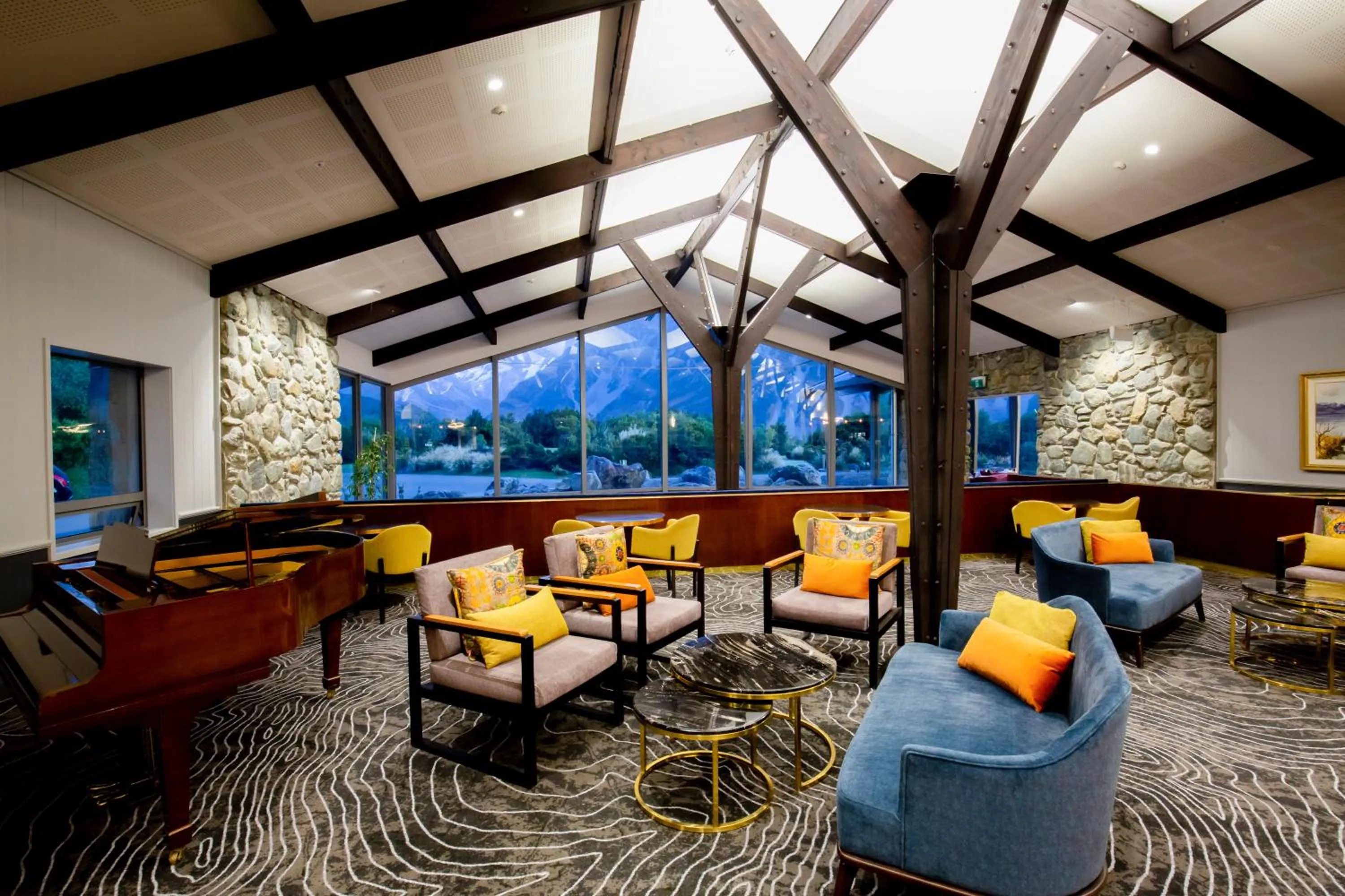 Lounge or bar in The Hermitage Hotel Mt Cook
