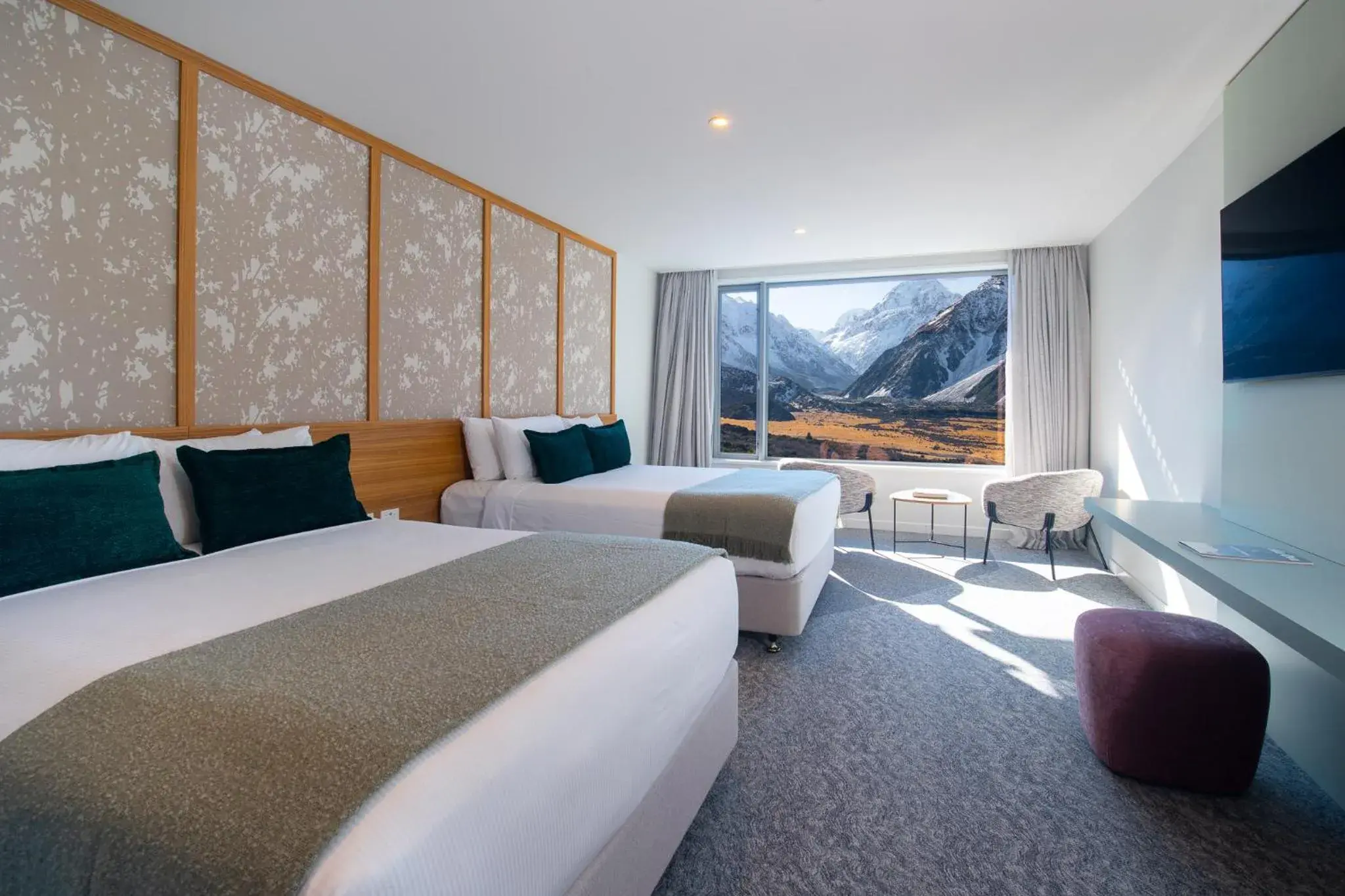 Premium Twin Room with Mountain view in The Hermitage Hotel Mt Cook Premium Twin Room with Mountain view in The Hermitage Hotel Mt Cook