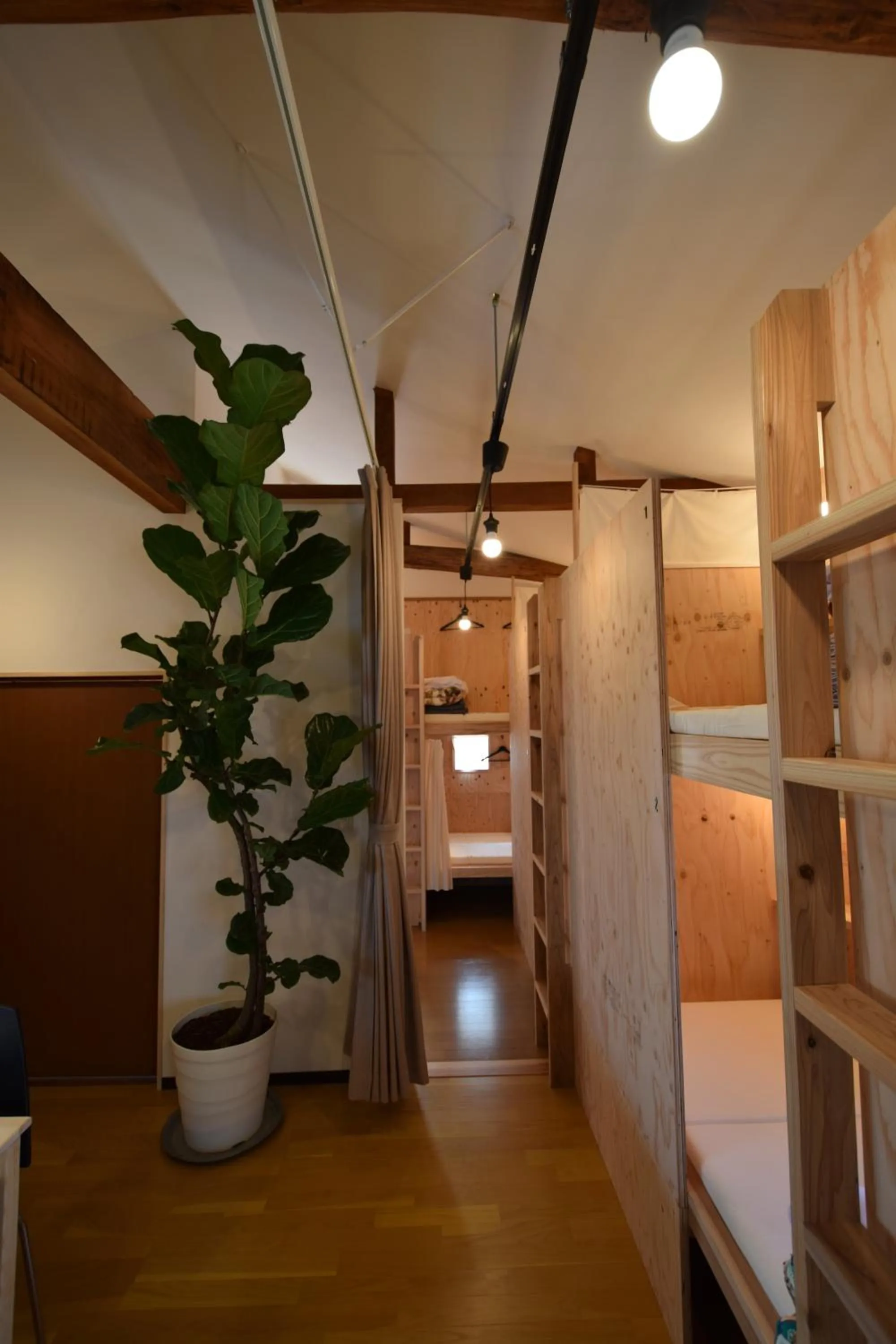 Bed in Saga International Guesthouse Hagakure