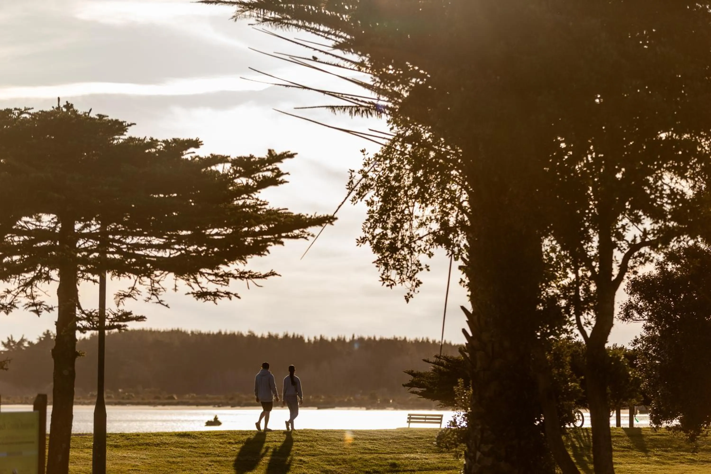 People in Foxton Beach Holiday Park