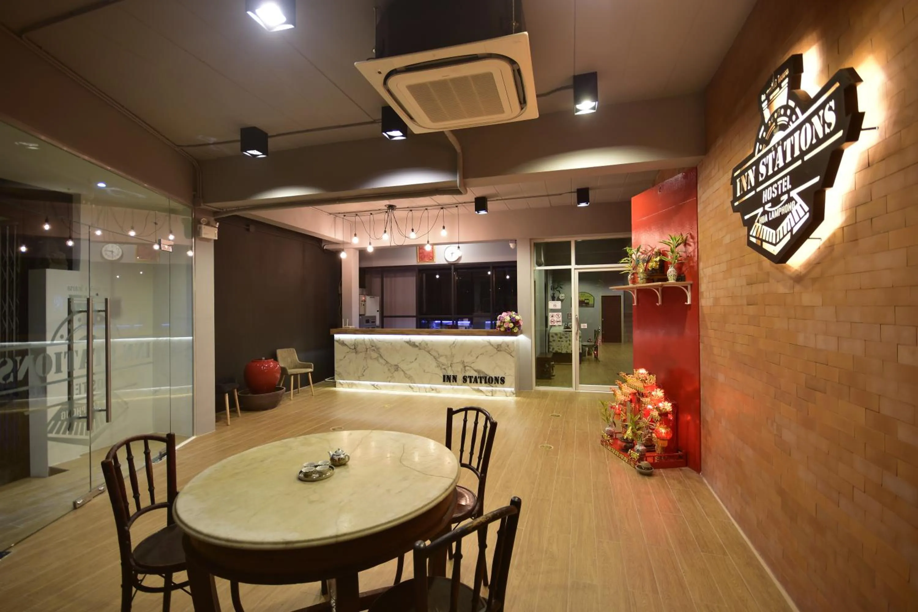 Decorative detail in Inn Stations Hostel