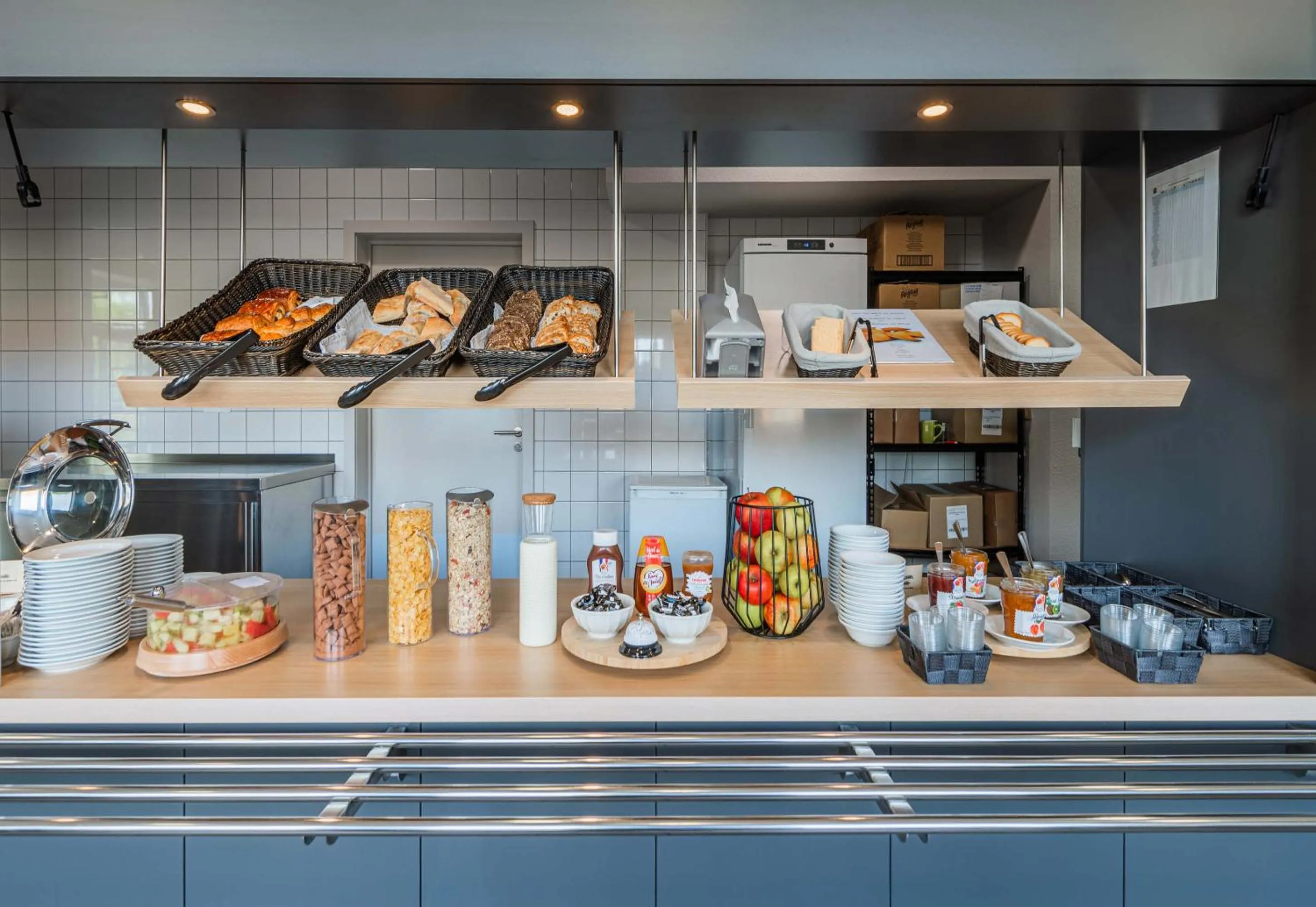 Buffet breakfast in B&B HOTEL Colmar Expo