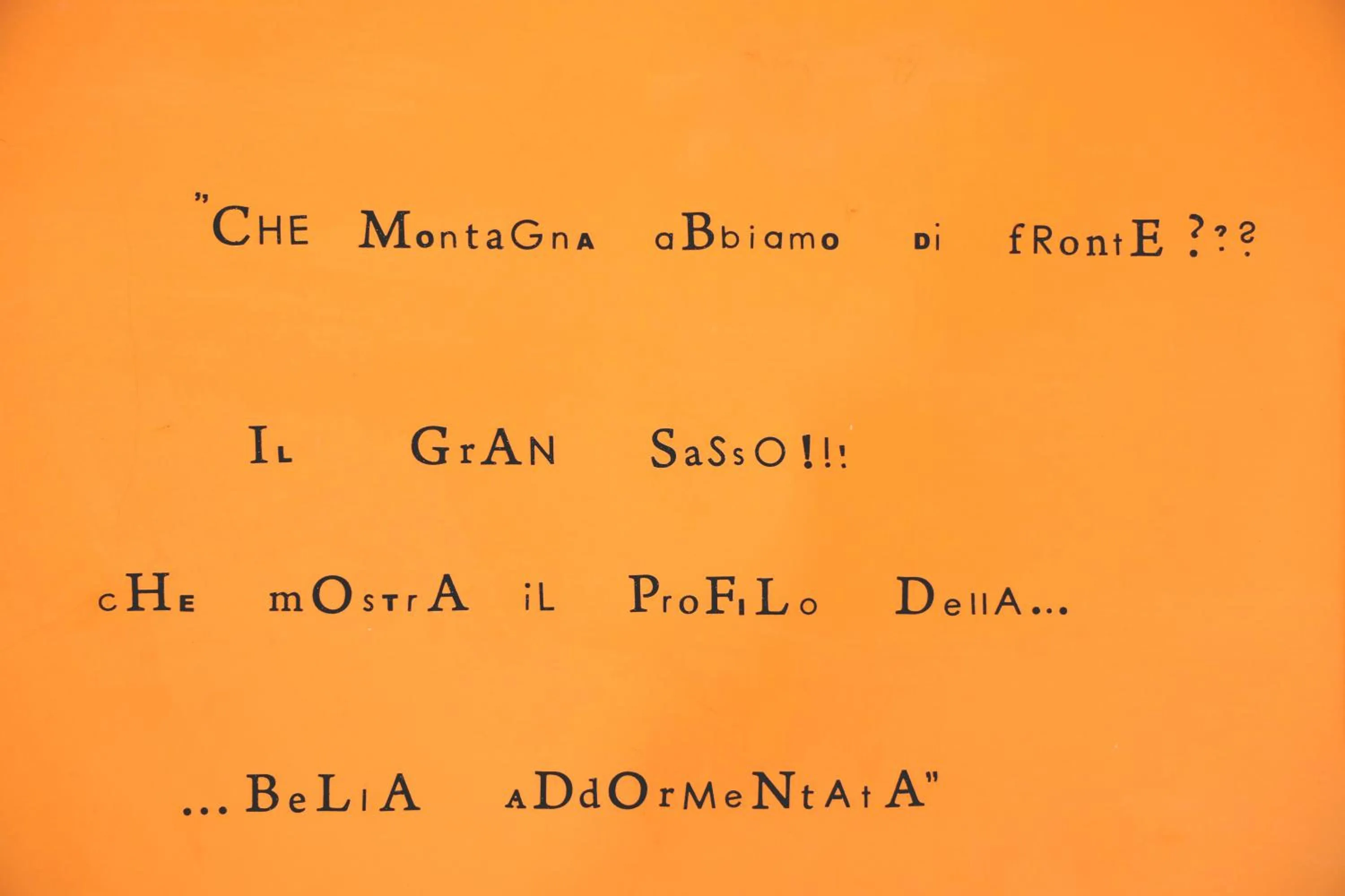 Text overlay in La Bella Addormentata