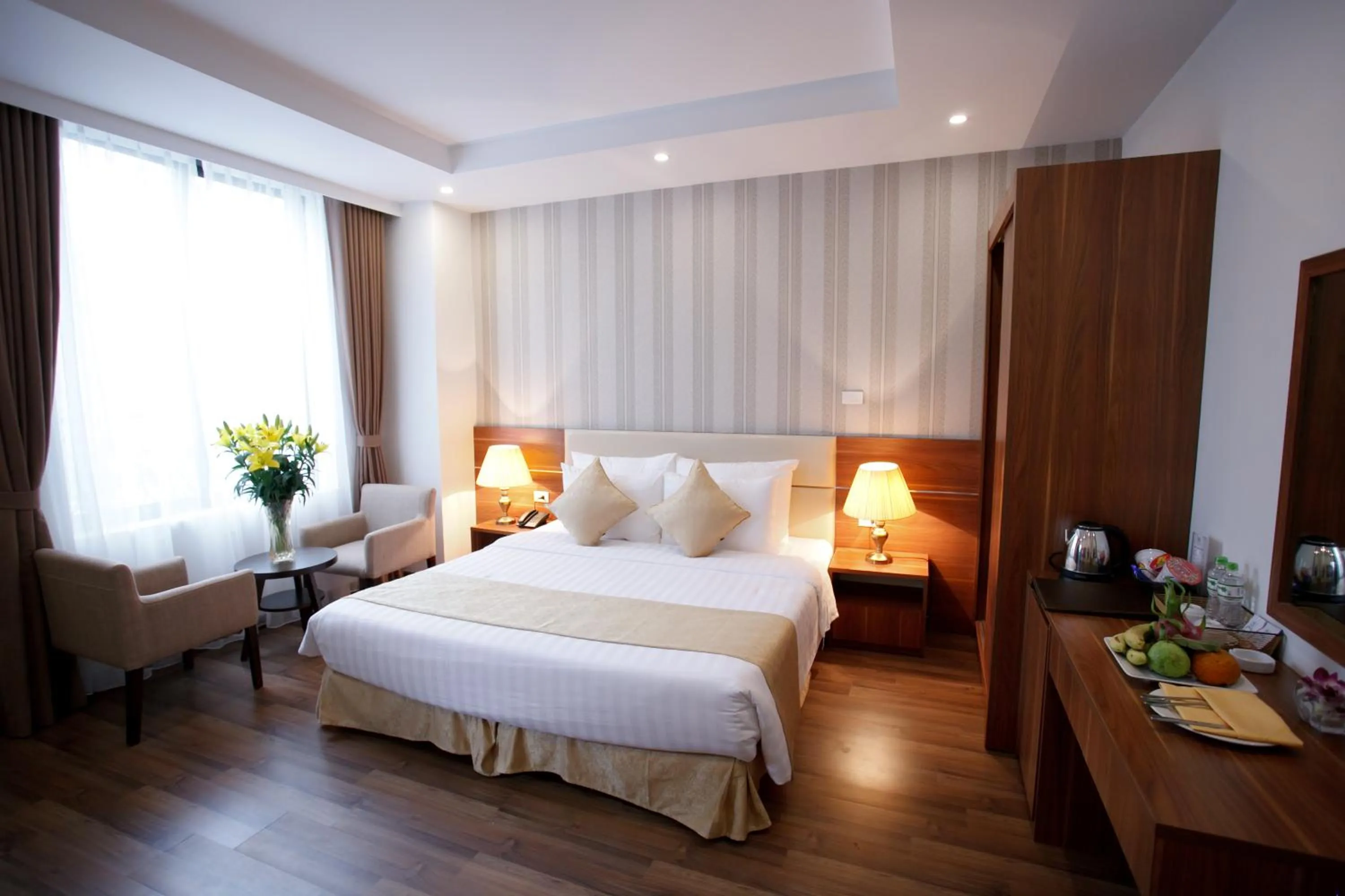 Bed in Hanoi Pomihoa Hotel