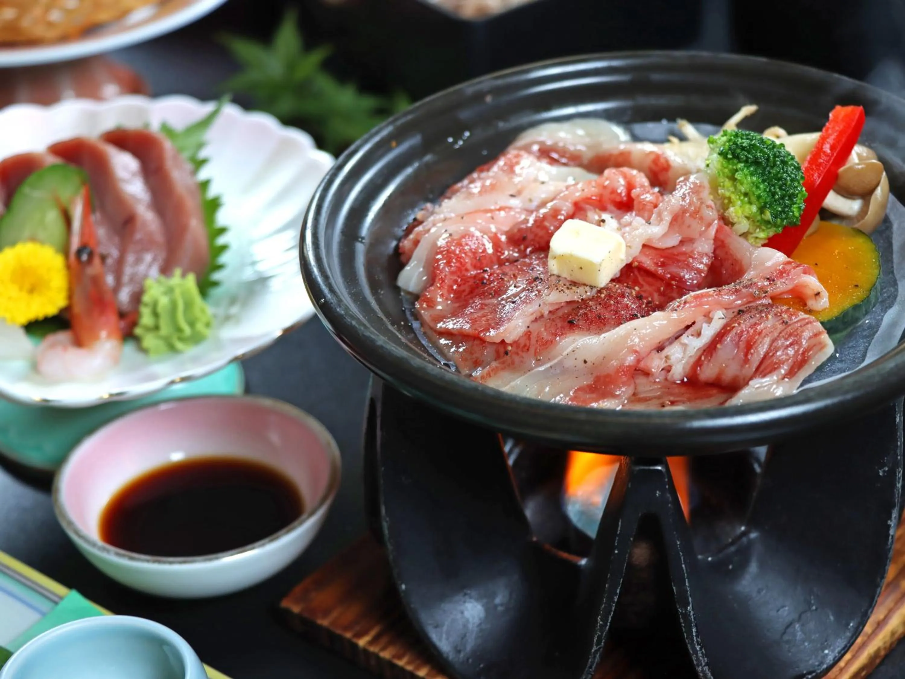 Food close-up in Shugyoku no Yu Yakushido Onsen