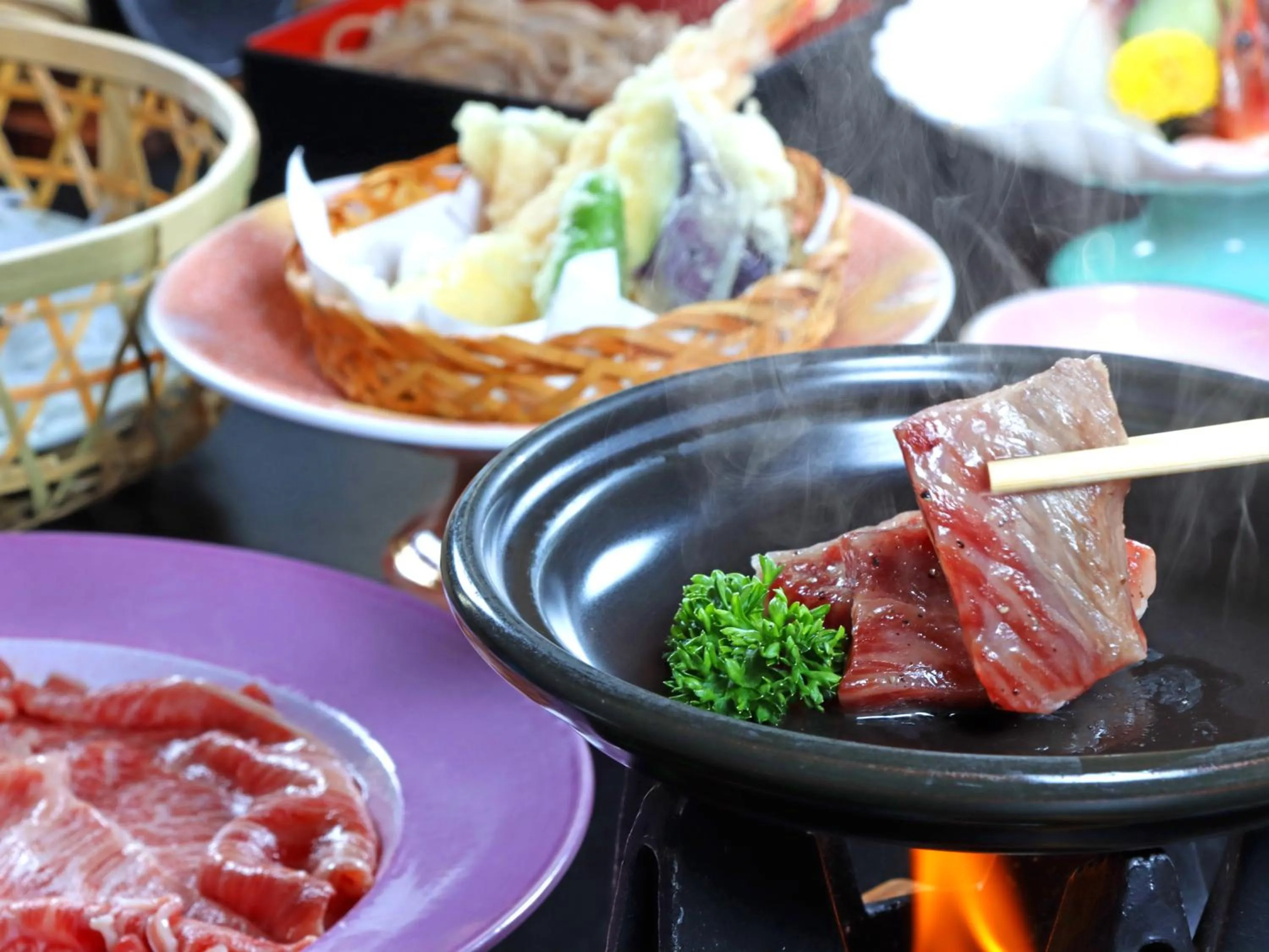 Food close-up in Shugyoku no Yu Yakushido Onsen