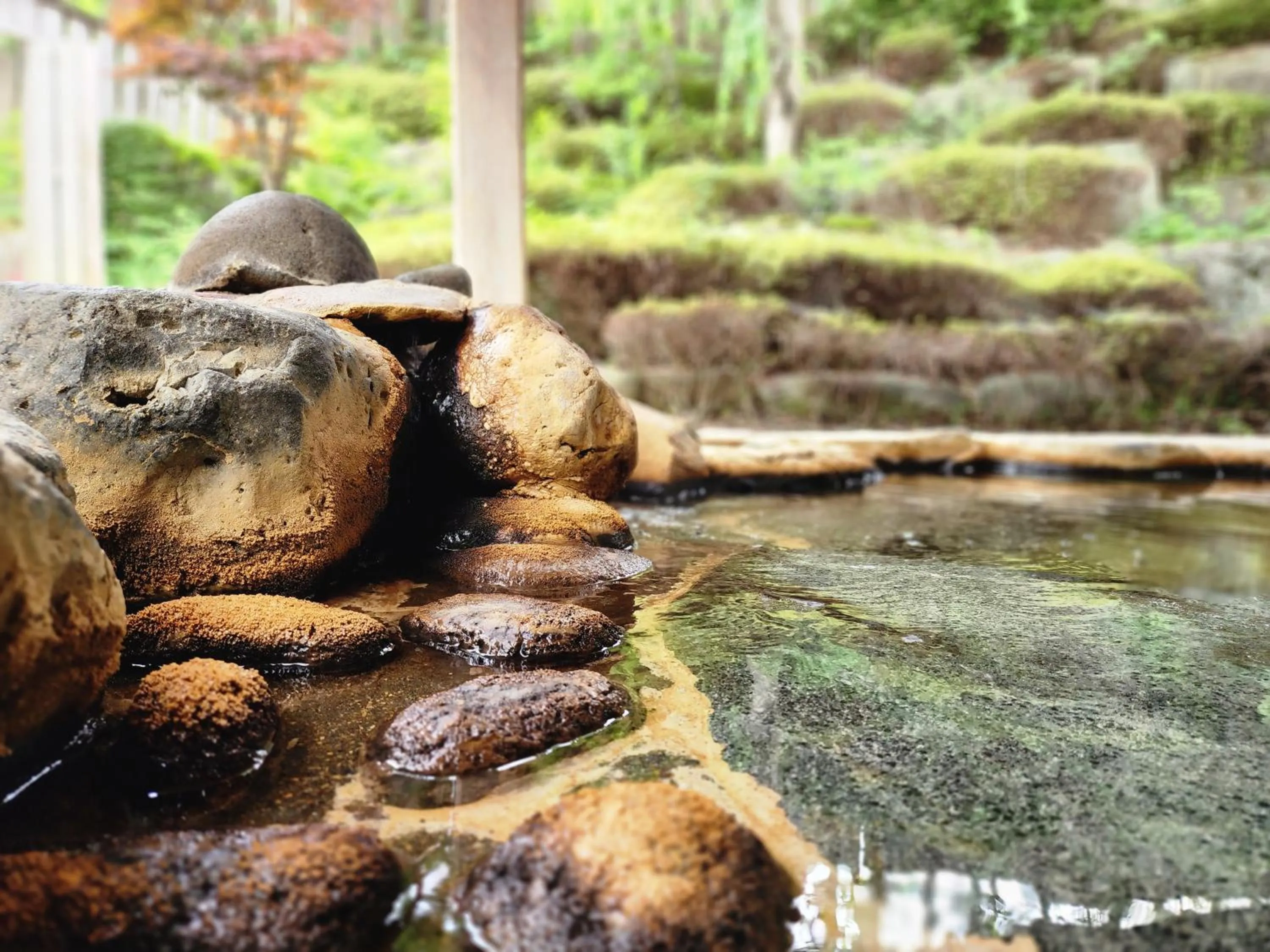 Natural landscape in Shugyoku no Yu Yakushido Onsen