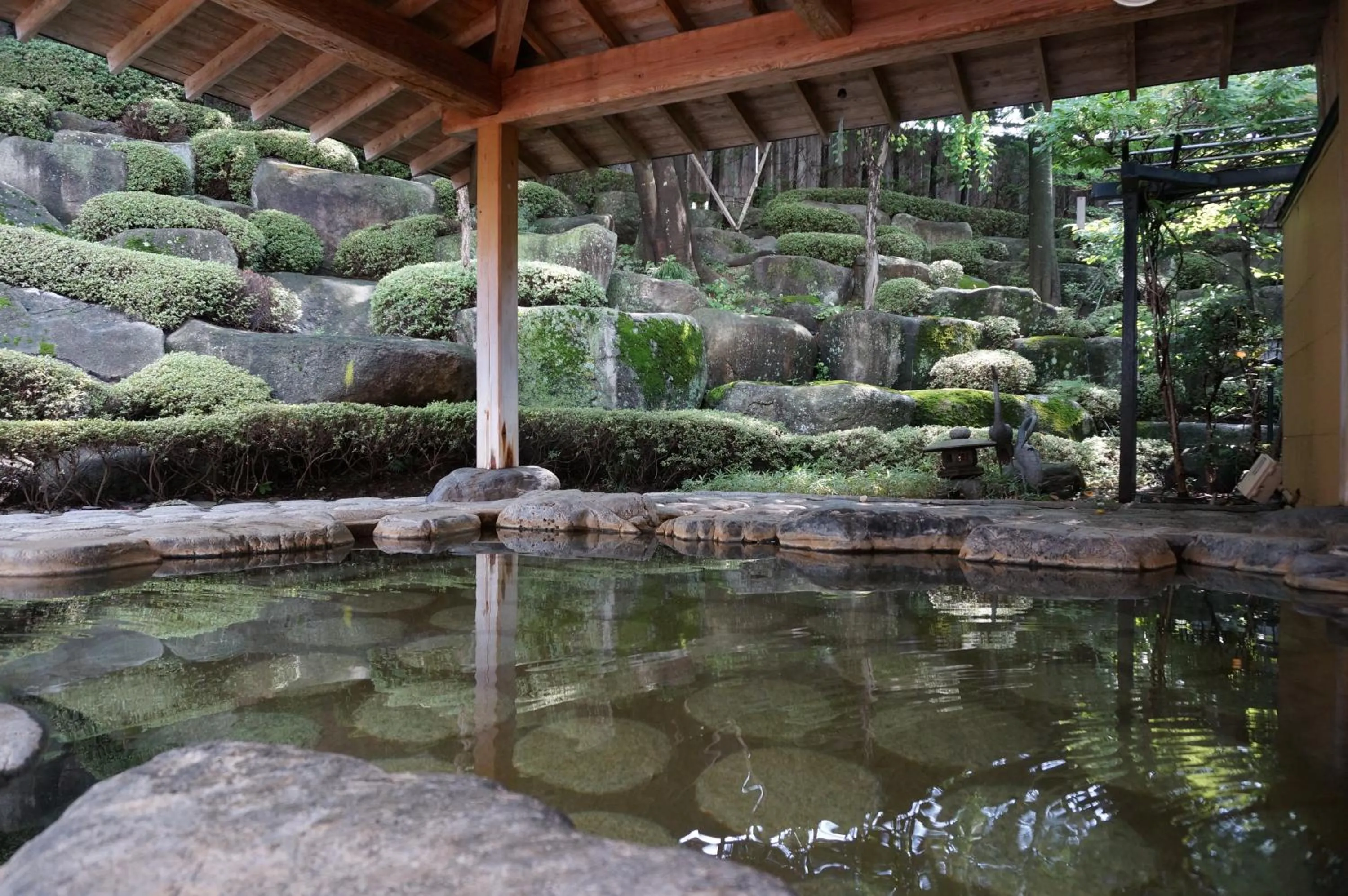 Hot Spring Bath in Shugyoku no Yu Yakushido Onsen