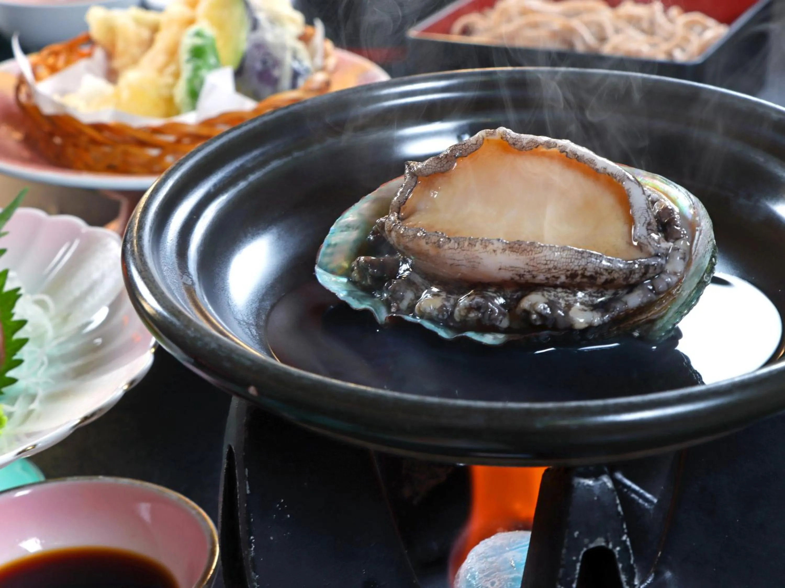Food close-up in Shugyoku no Yu Yakushido Onsen