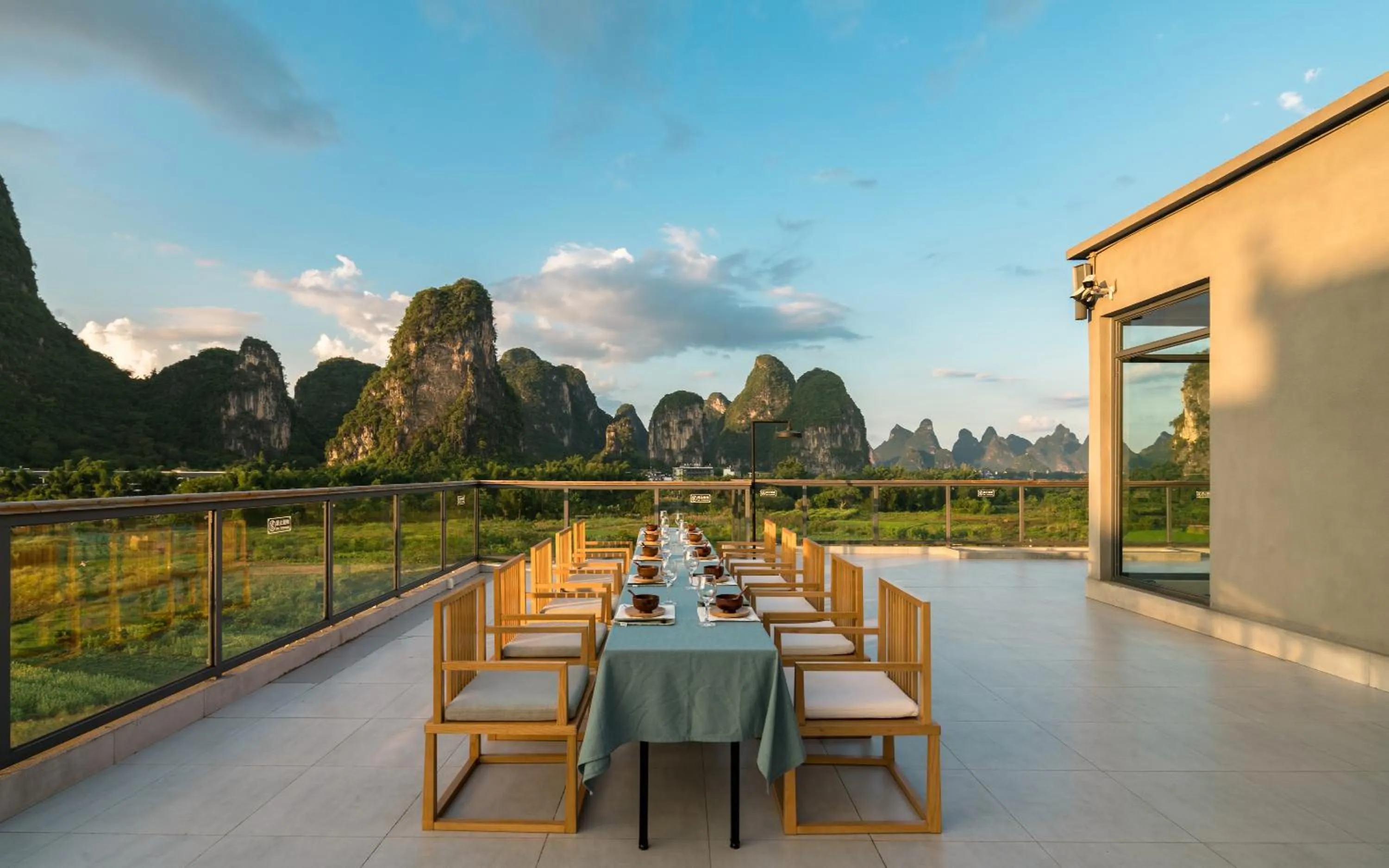 Balcony/Terrace in Yangshuo Zen Garden Resort - Rich Chinese traditional activities