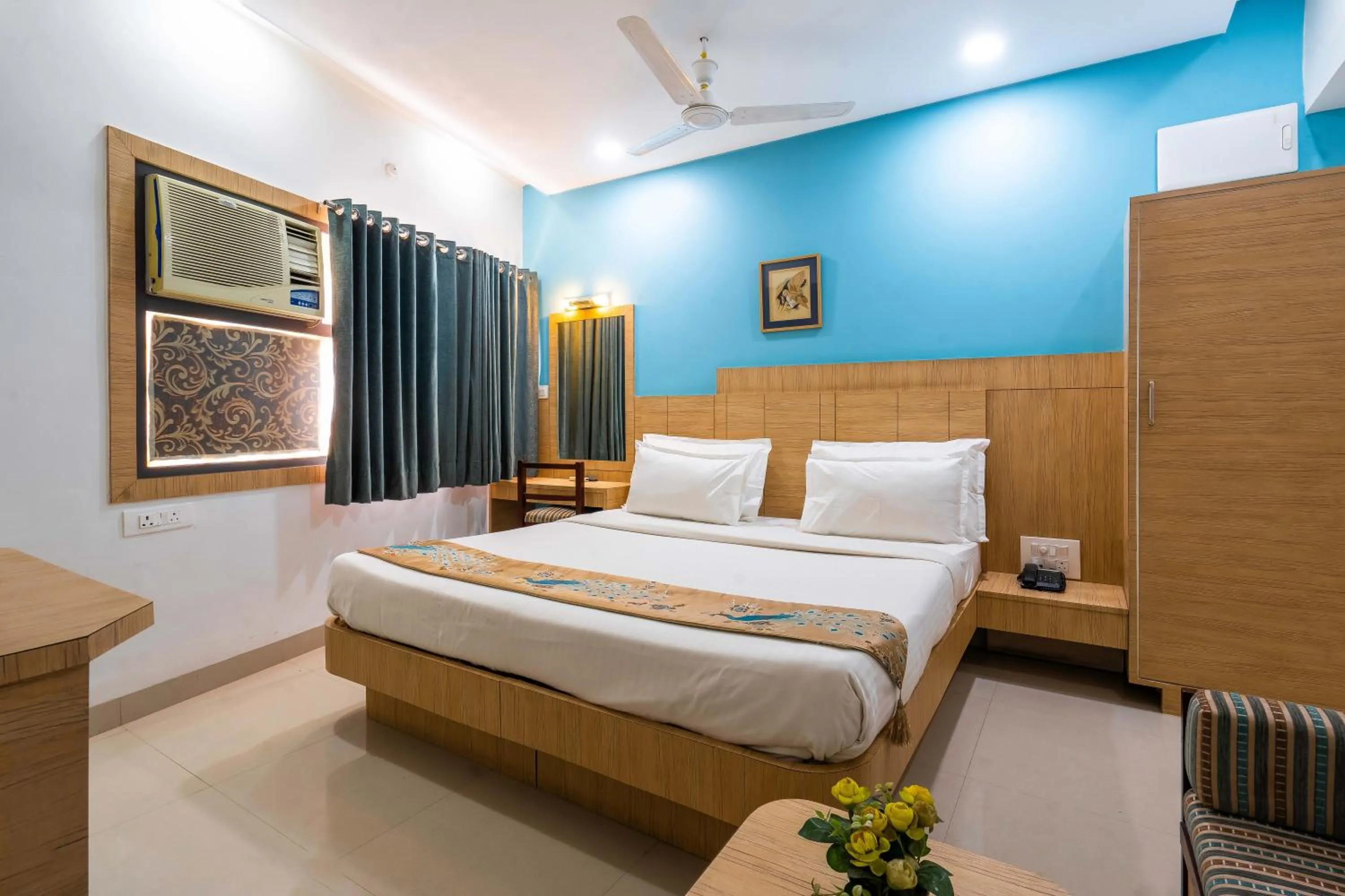 Bed in Hotel Ashish Palace