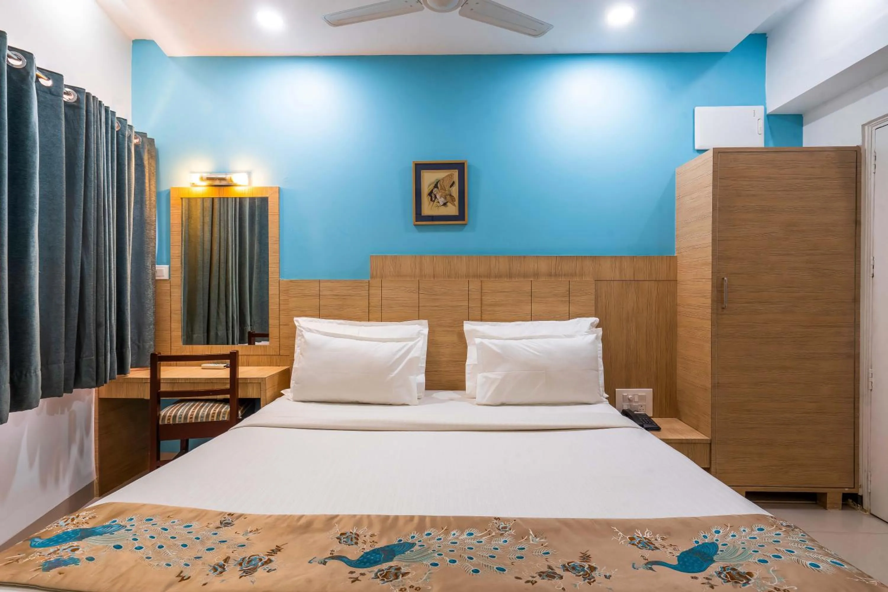 Bed in Hotel Ashish Palace