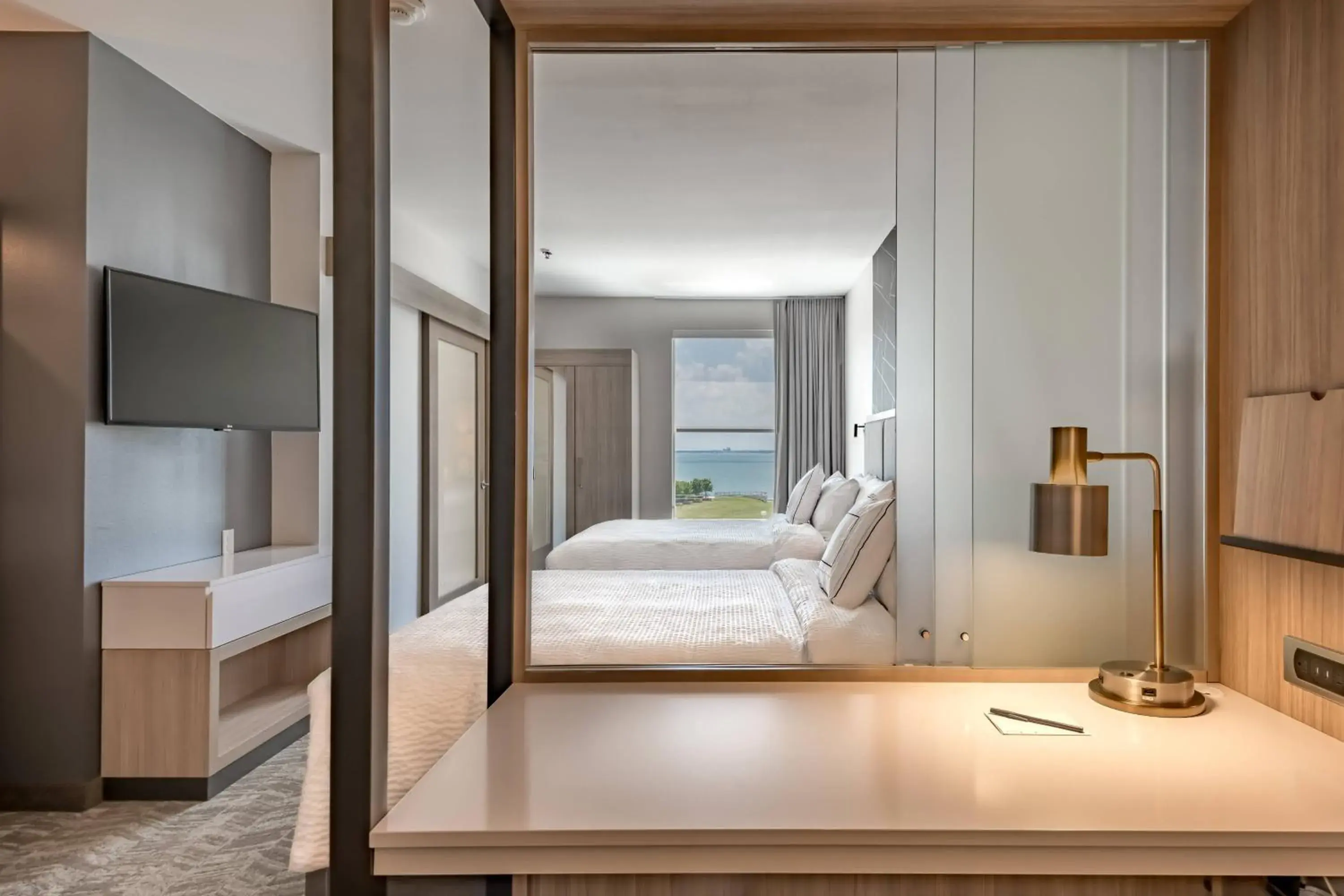 Suite with Two Queen Beds, Sofa Bed, Trundle Bed and Adapted Tub - Mobility Accessible in SpringHill Suites by Marriott Dallas Rockwall Suite with Two Queen Beds, Sofa Bed, Trundle Bed and Adapted Tub - Mobility Accessible in SpringHill Suites by Marriott Dallas Rockwall