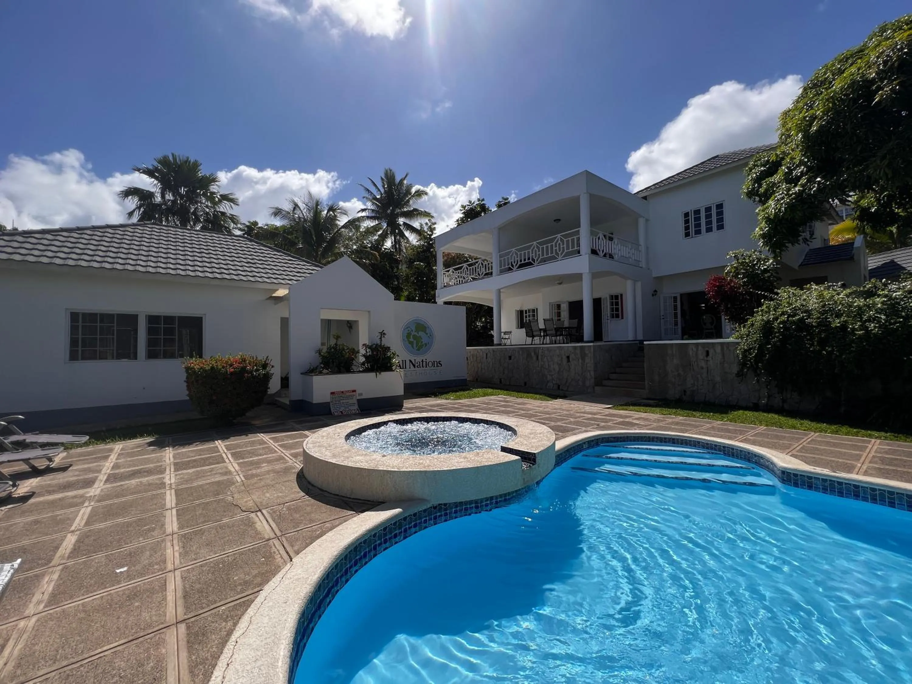Swimming pool in All Nations Guest House