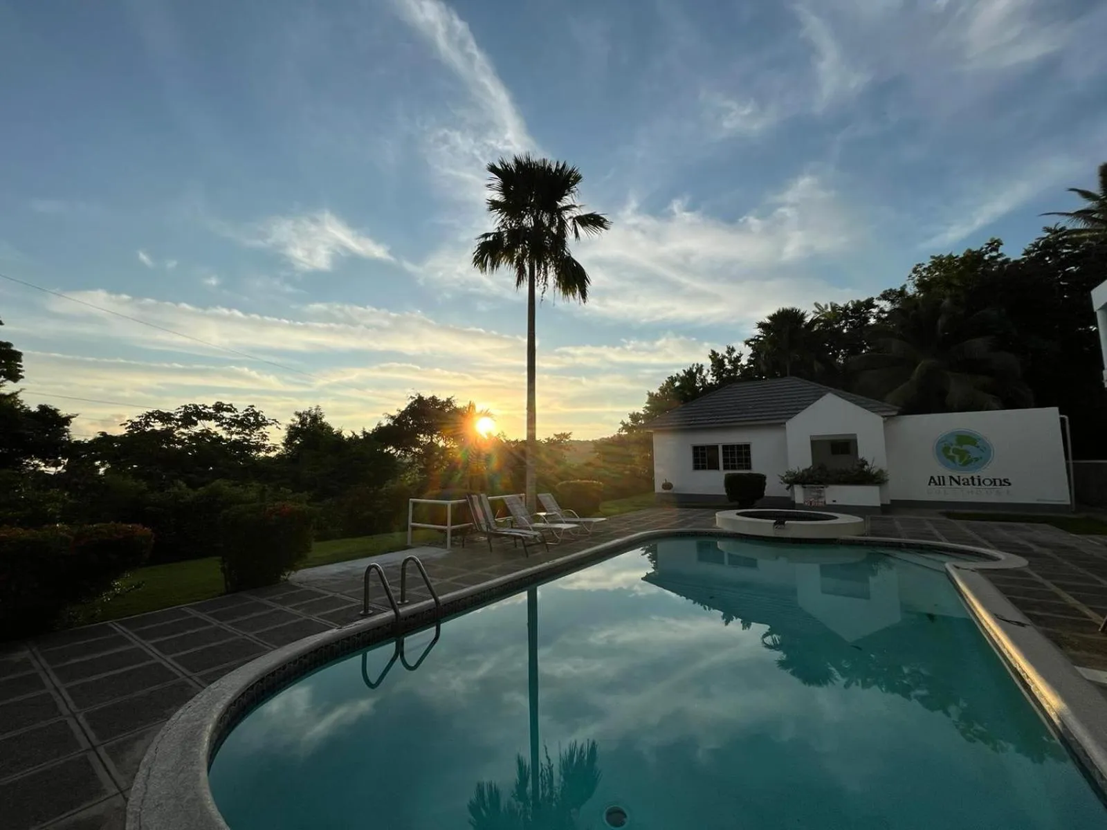 Swimming pool in All Nations Guest House