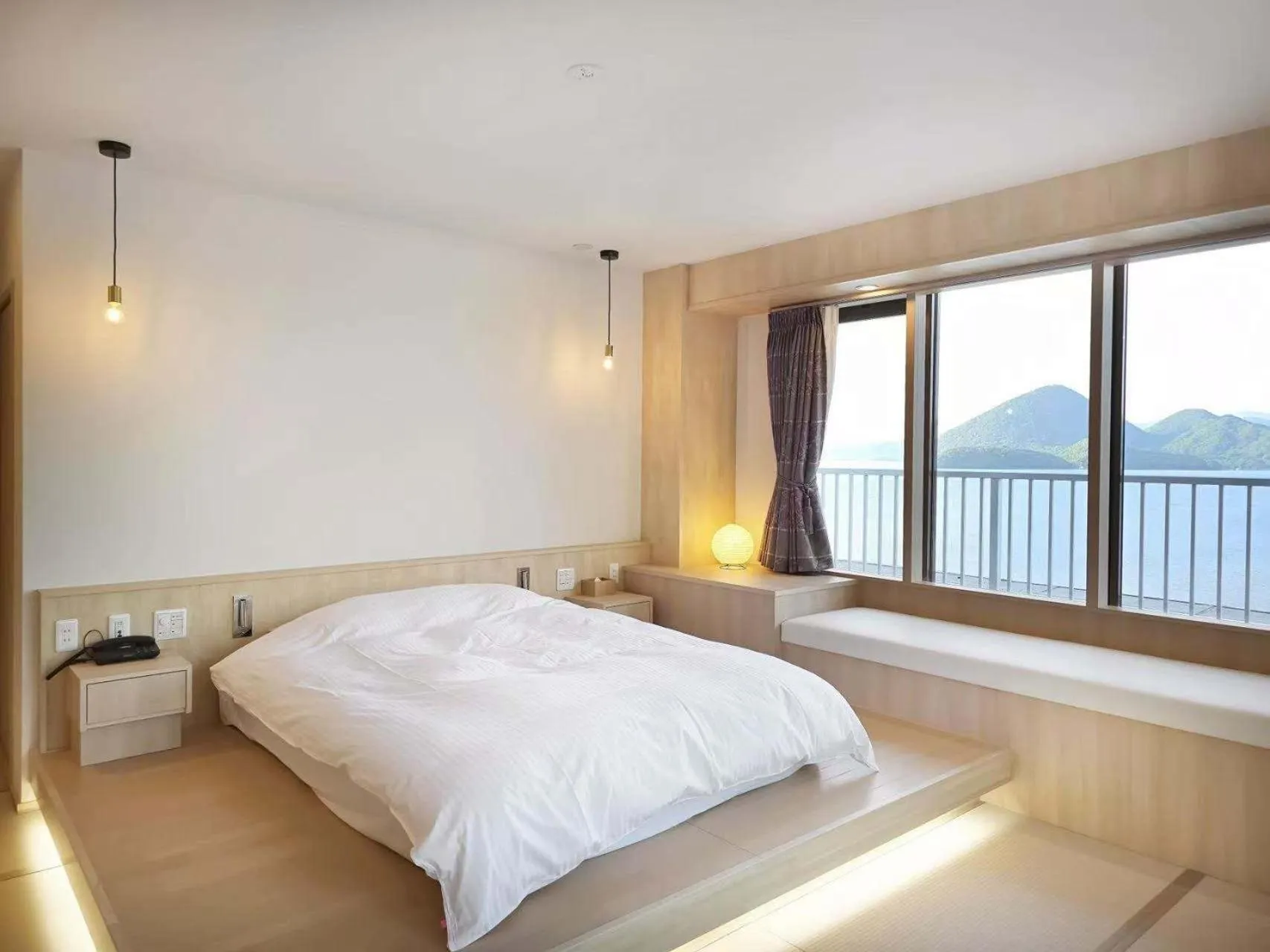 Bedroom, Bed in Toya-onsen Hotel Hanabi