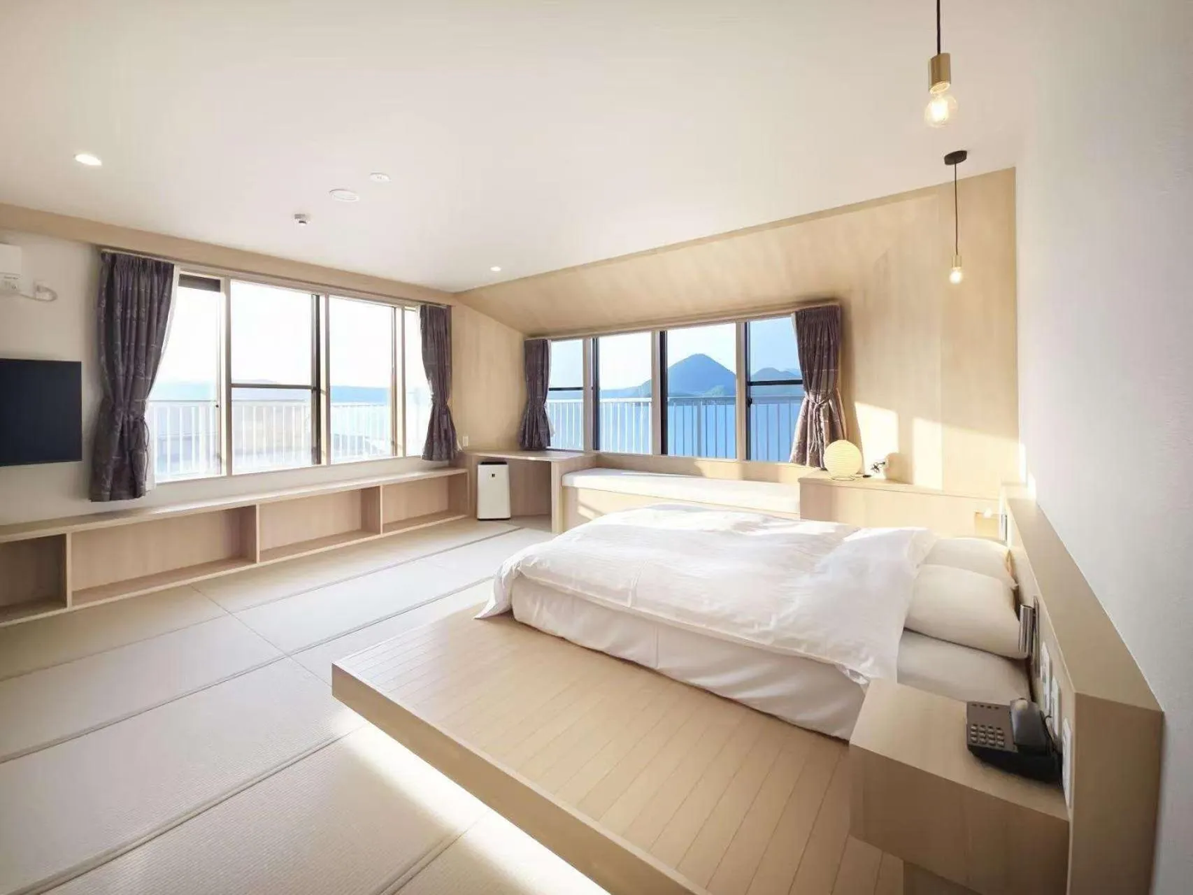 Bed in Toya-onsen Hotel Hanabi