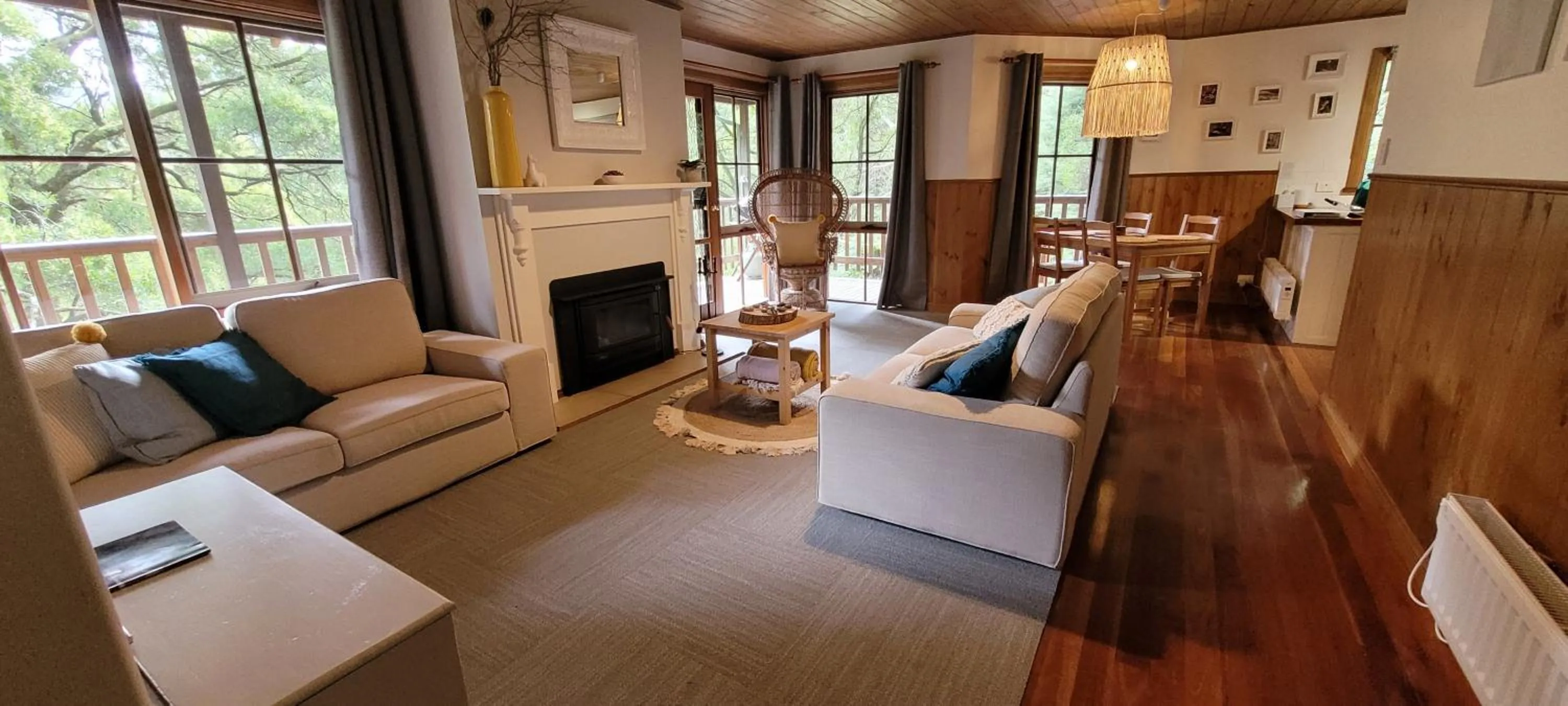 Living room in Tall Trees Eco Retreat - Blackwood Cottage