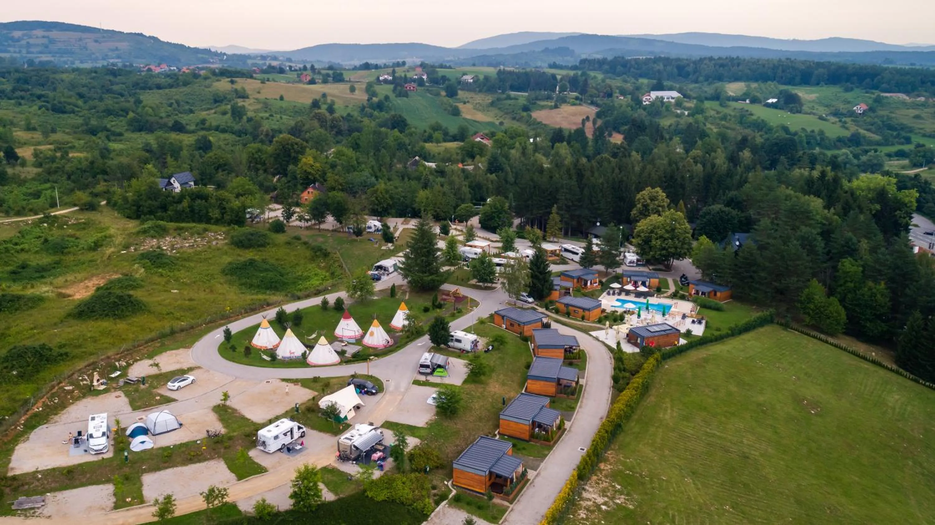 Bird's eye view in Plitvice Holiday Resort