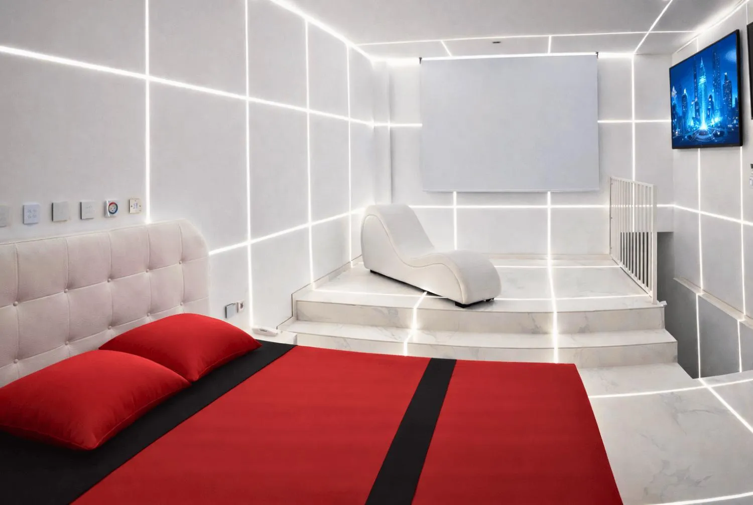 Bed in Motel Venus Madrid Norte