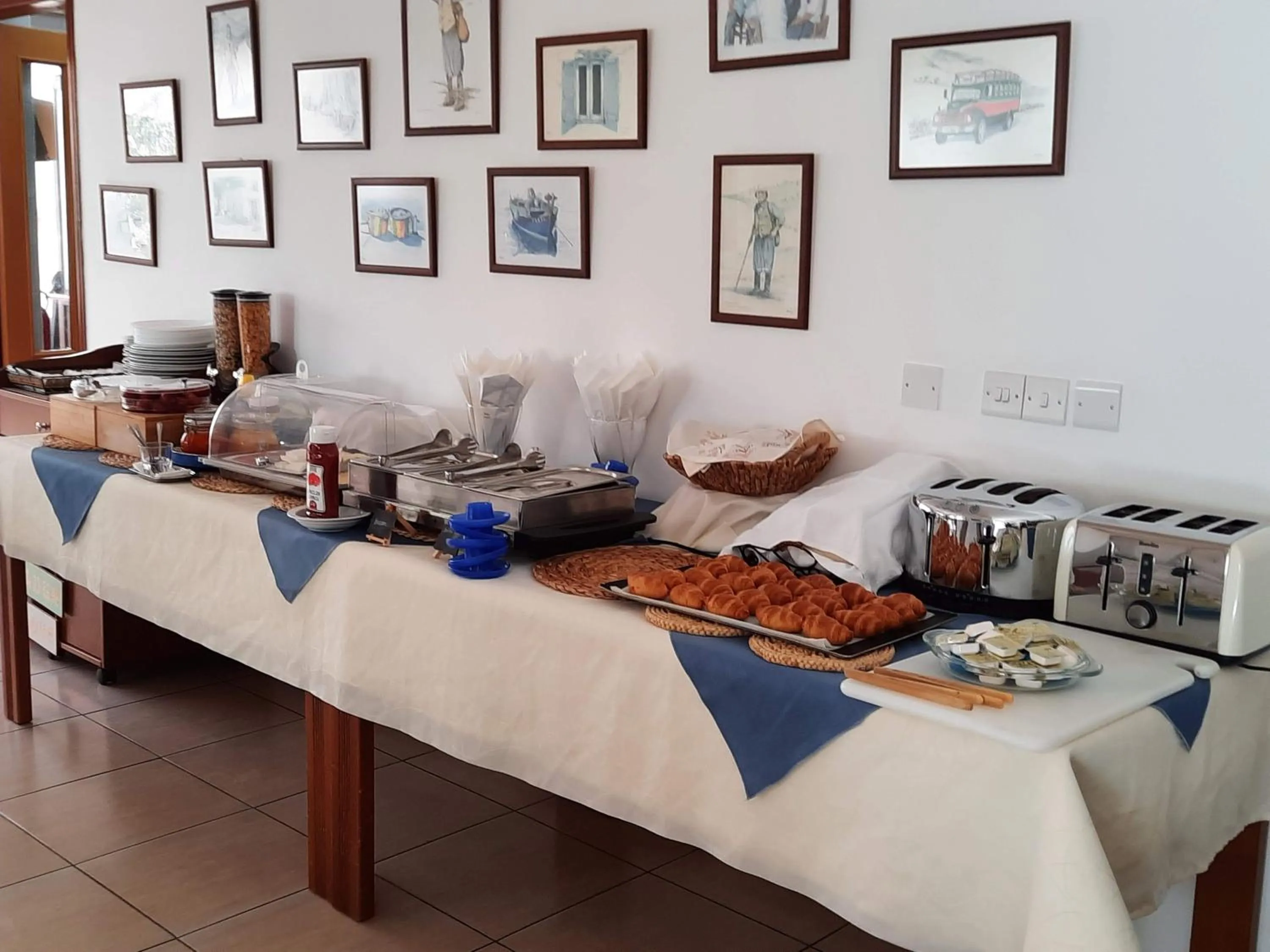 Buffet breakfast in C & A Hotel Apartments