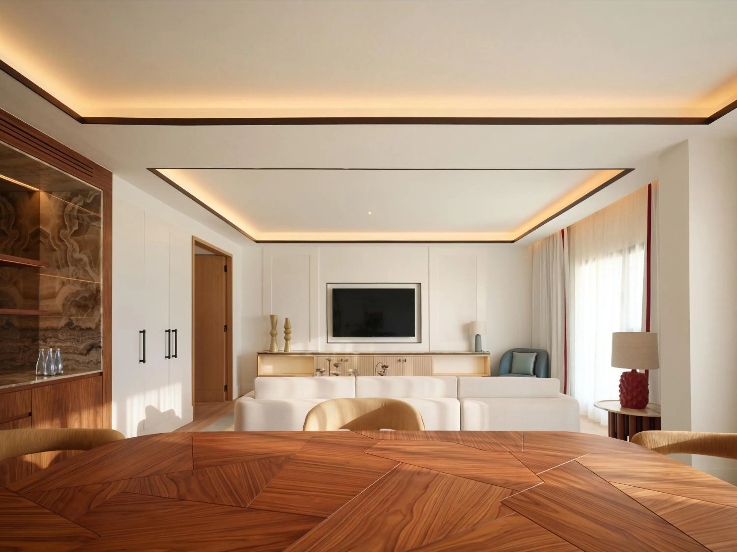 Living room, Bed in The View Rabat