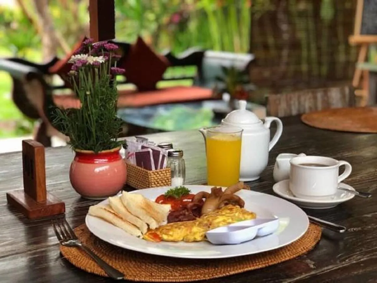 American breakfast in Pondok Massas Ubud