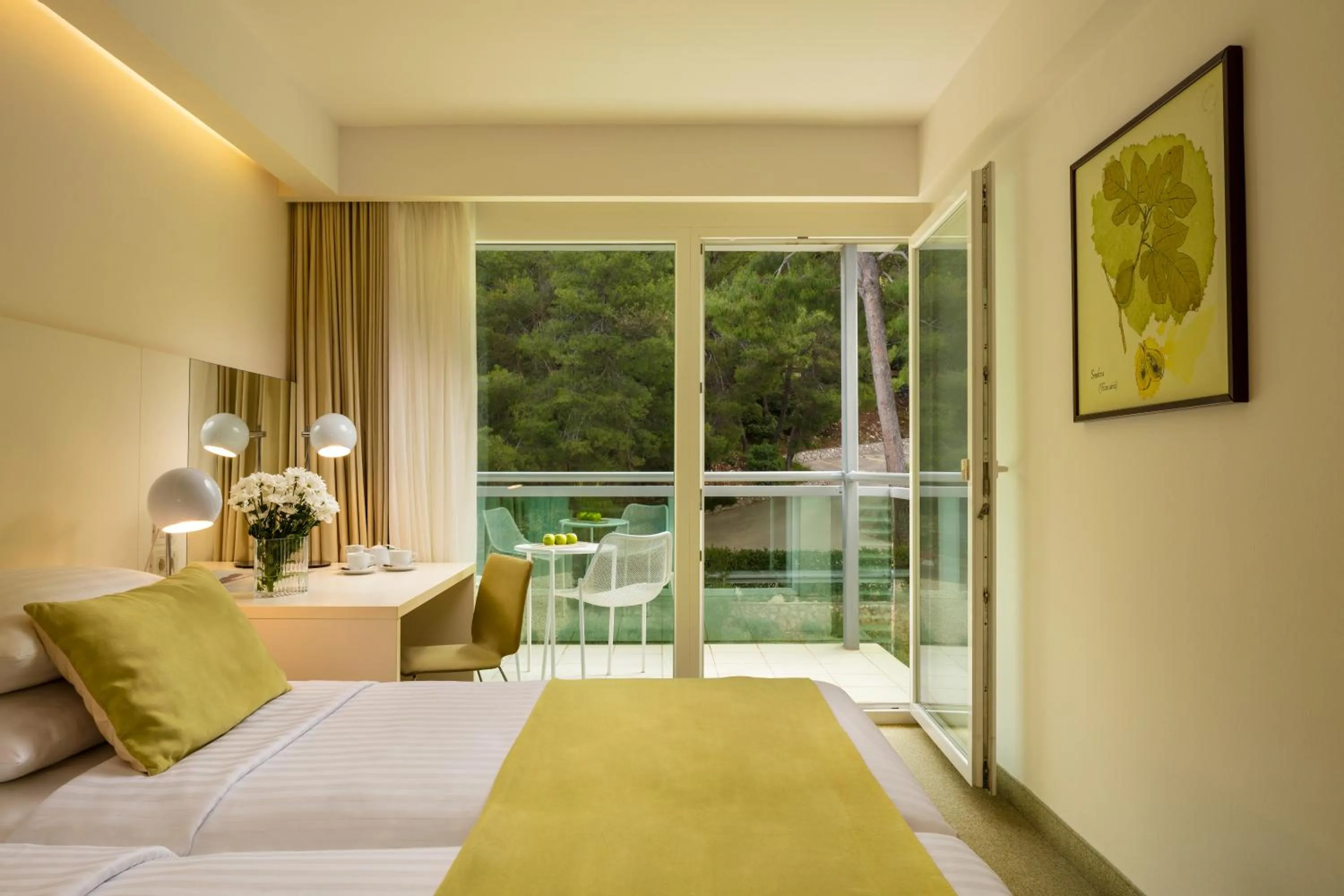 Bed in Family Hotel Vespera