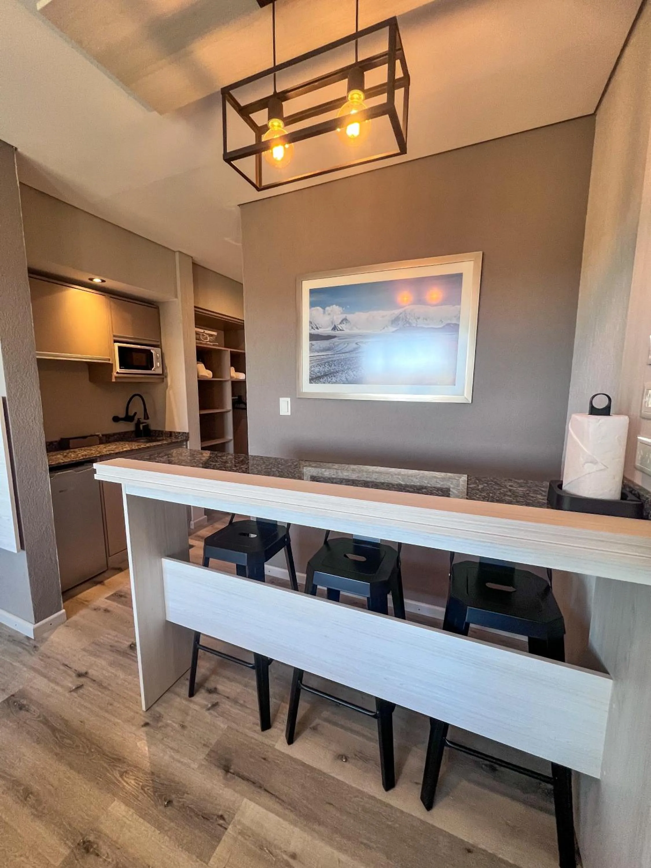 Kitchen or kitchenette in Tierra Tehuelche Hostería y Aparts