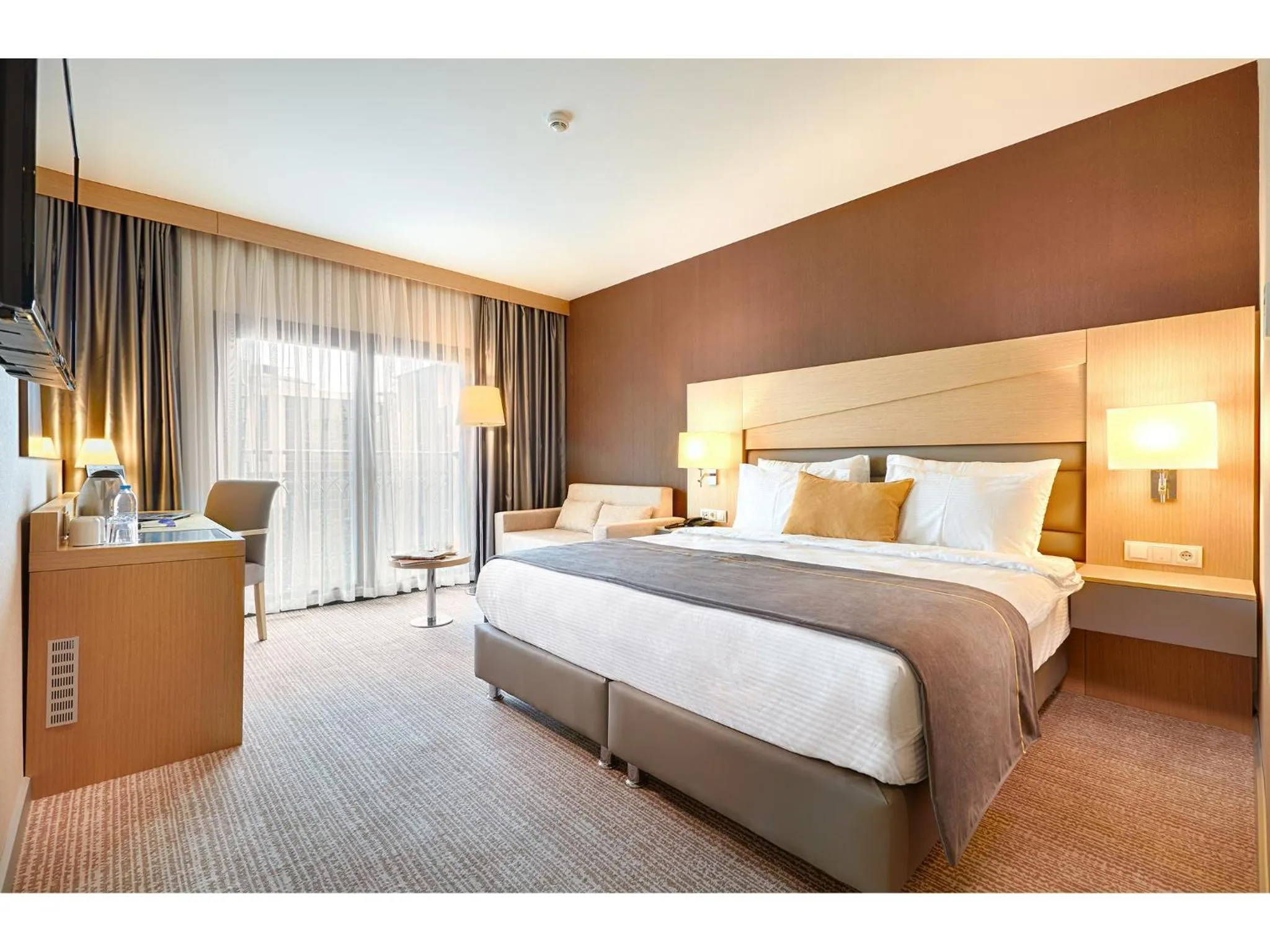 Coffee/tea facilities, Bed in Kordon Hotel Çankaya