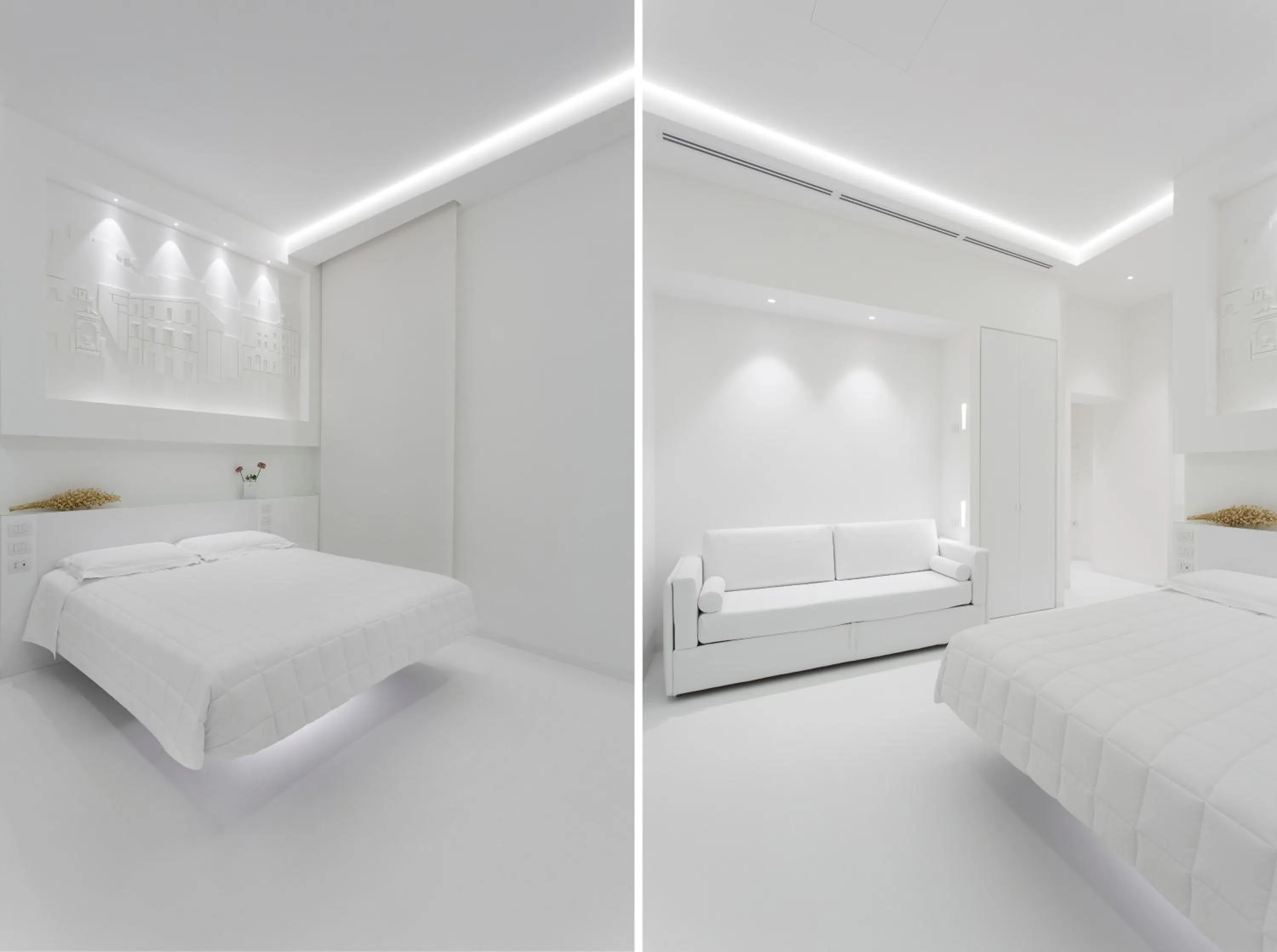 Bed in Vittorio Veneto Matera Luxury Rooms