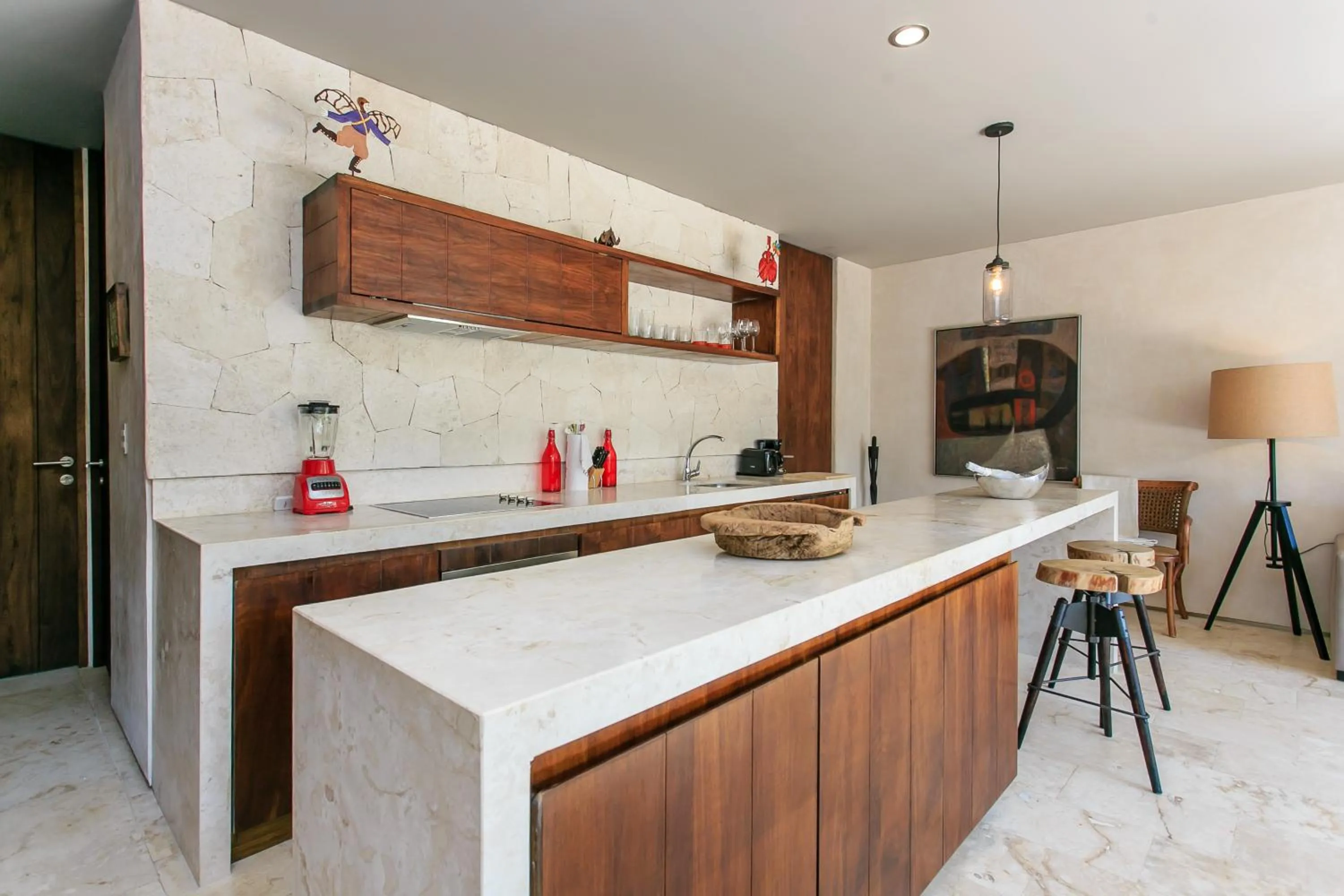 Kitchen or kitchenette in Eco-chic Design Condos Wrapped in Nature's Elements by Stella Rentals