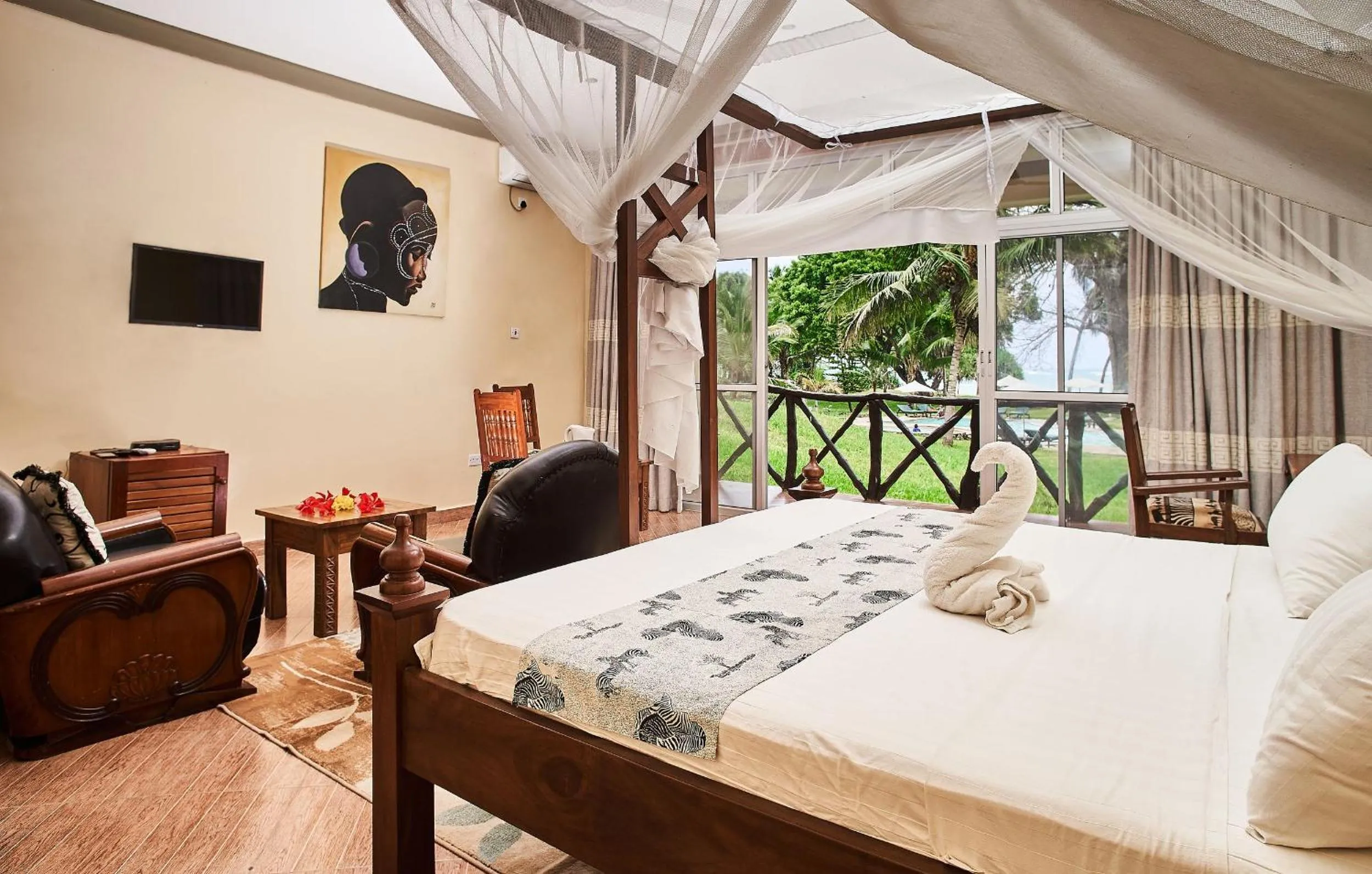 Bed in Coral Beach Resort