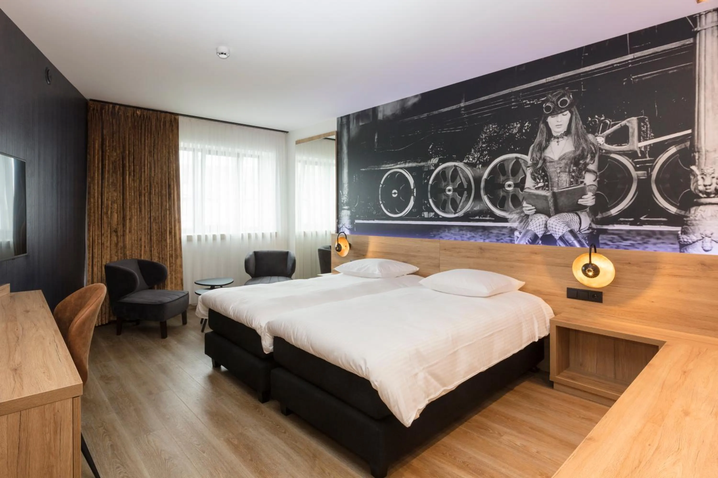 Bed in Hotel Leo Station, Villa et Annexes