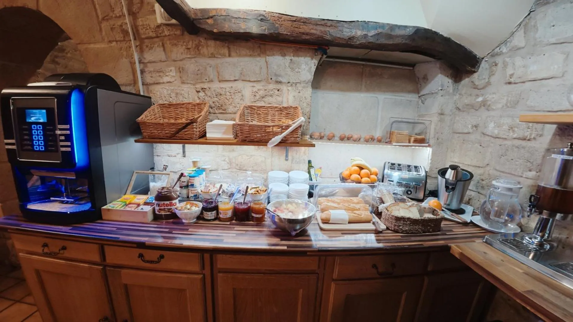 Buffet breakfast in New Hôtel Gare Du Nord